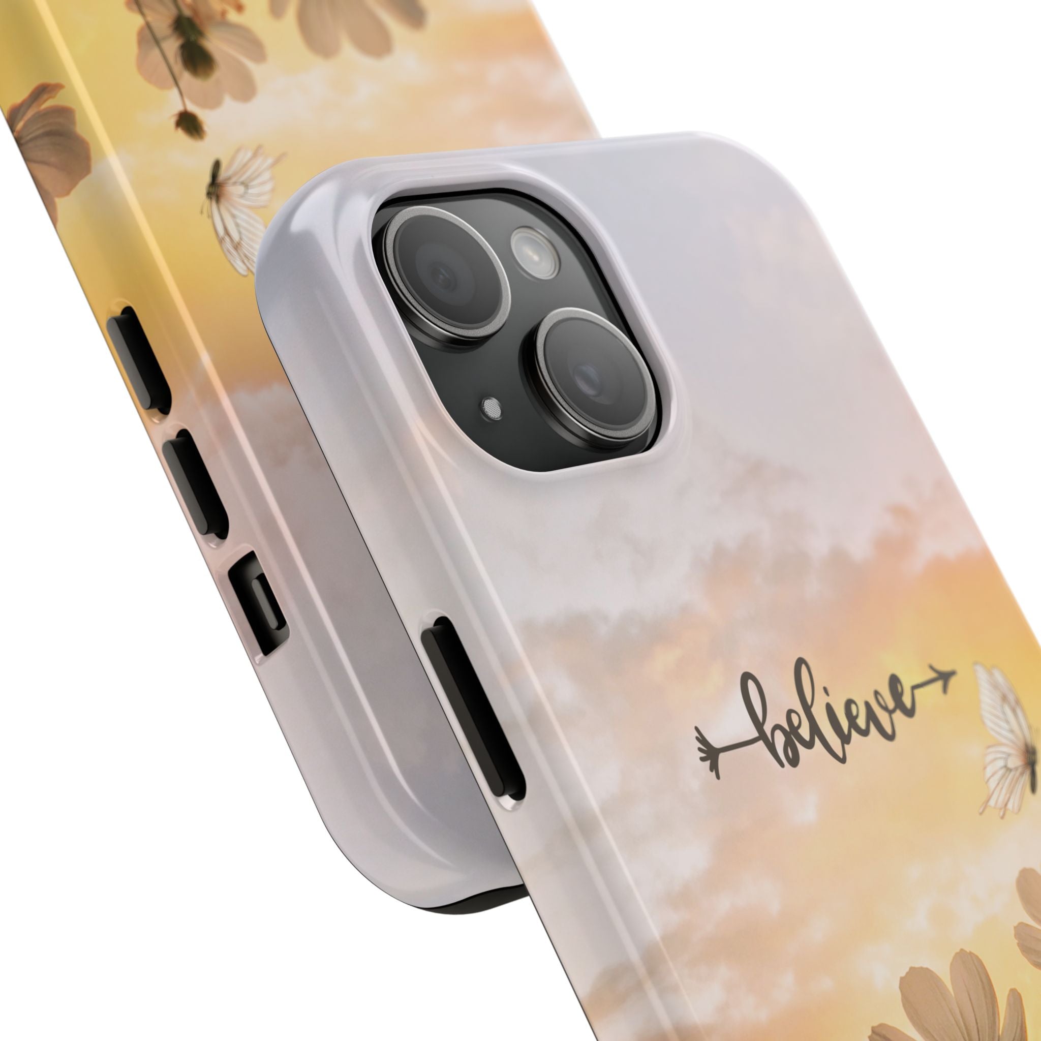 Believe Tough Phone Case (For iPhone, Galaxy & More) - Aesthetic Flower
