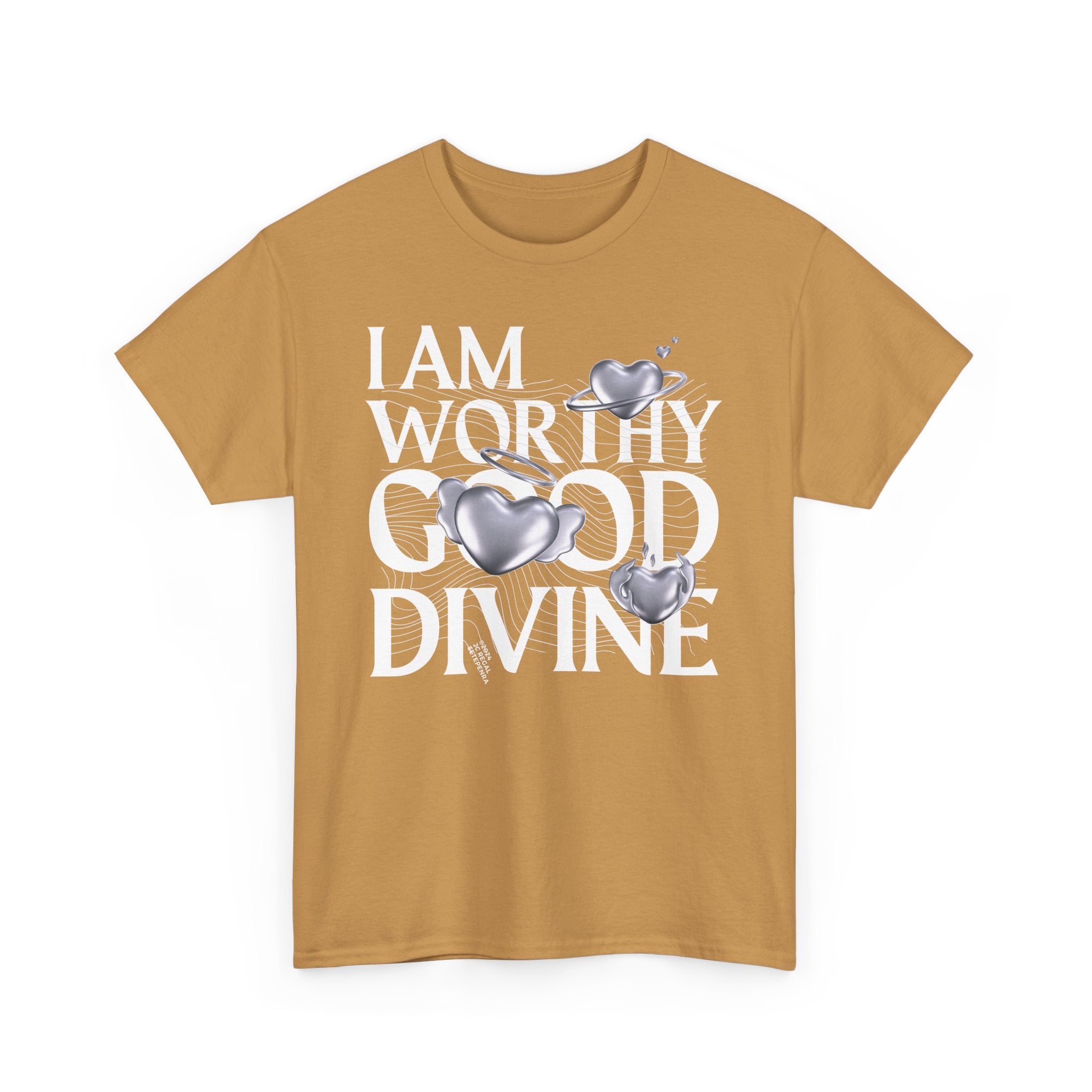 I AM WORTHY GOOD DIVINE Unisex Heavy Cotton Tee SETEPENRA T-Shirt.