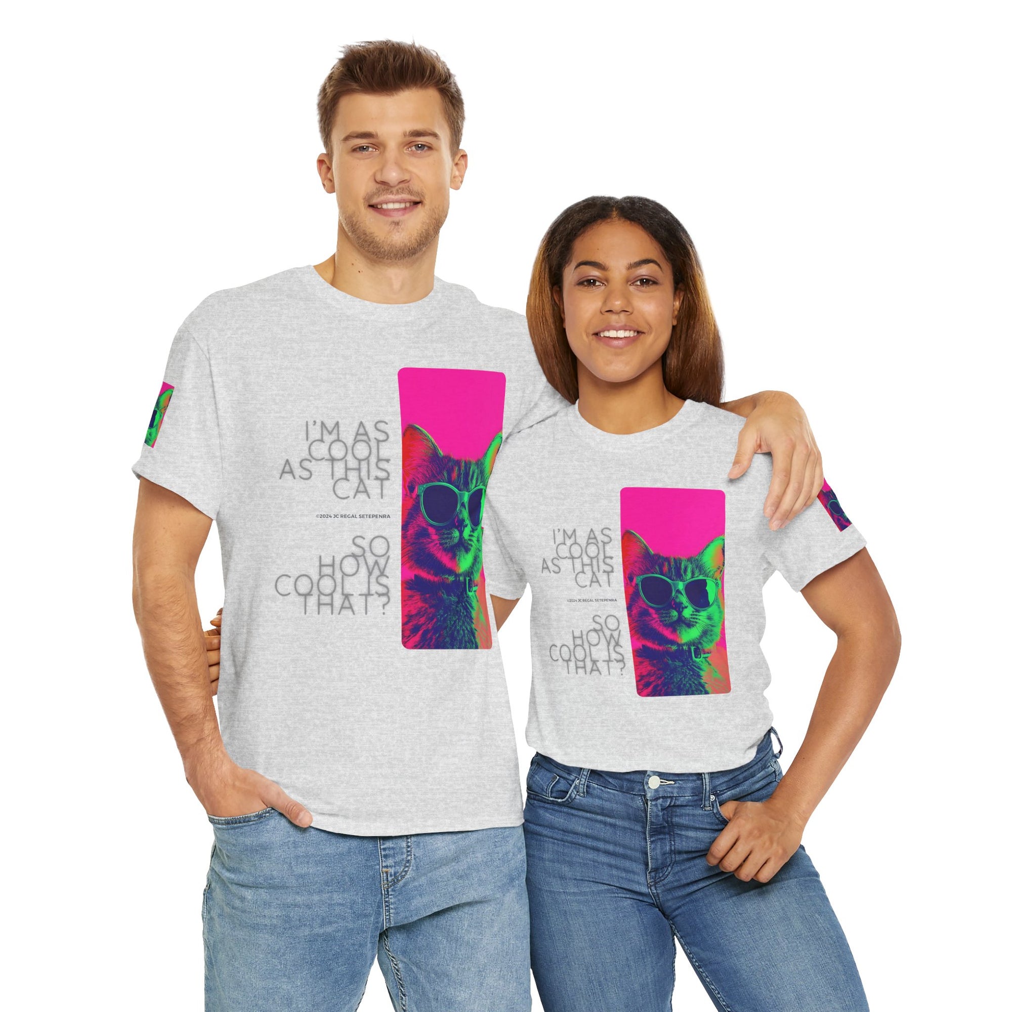 Cool Cat (Whiskers 1) Unisex Heavy Cotton Tee
