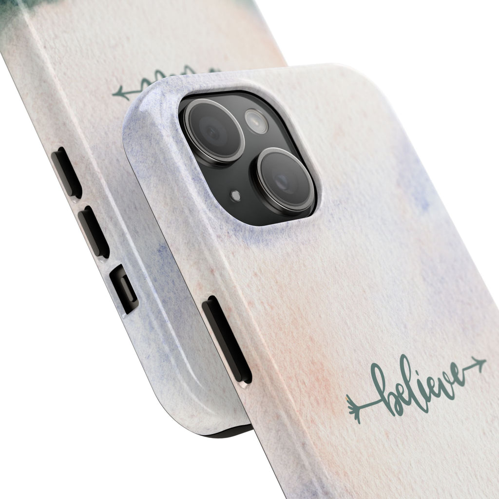 Believe Tough Phone Case (For iPhone, Galaxy & More) - Watercolor Flower