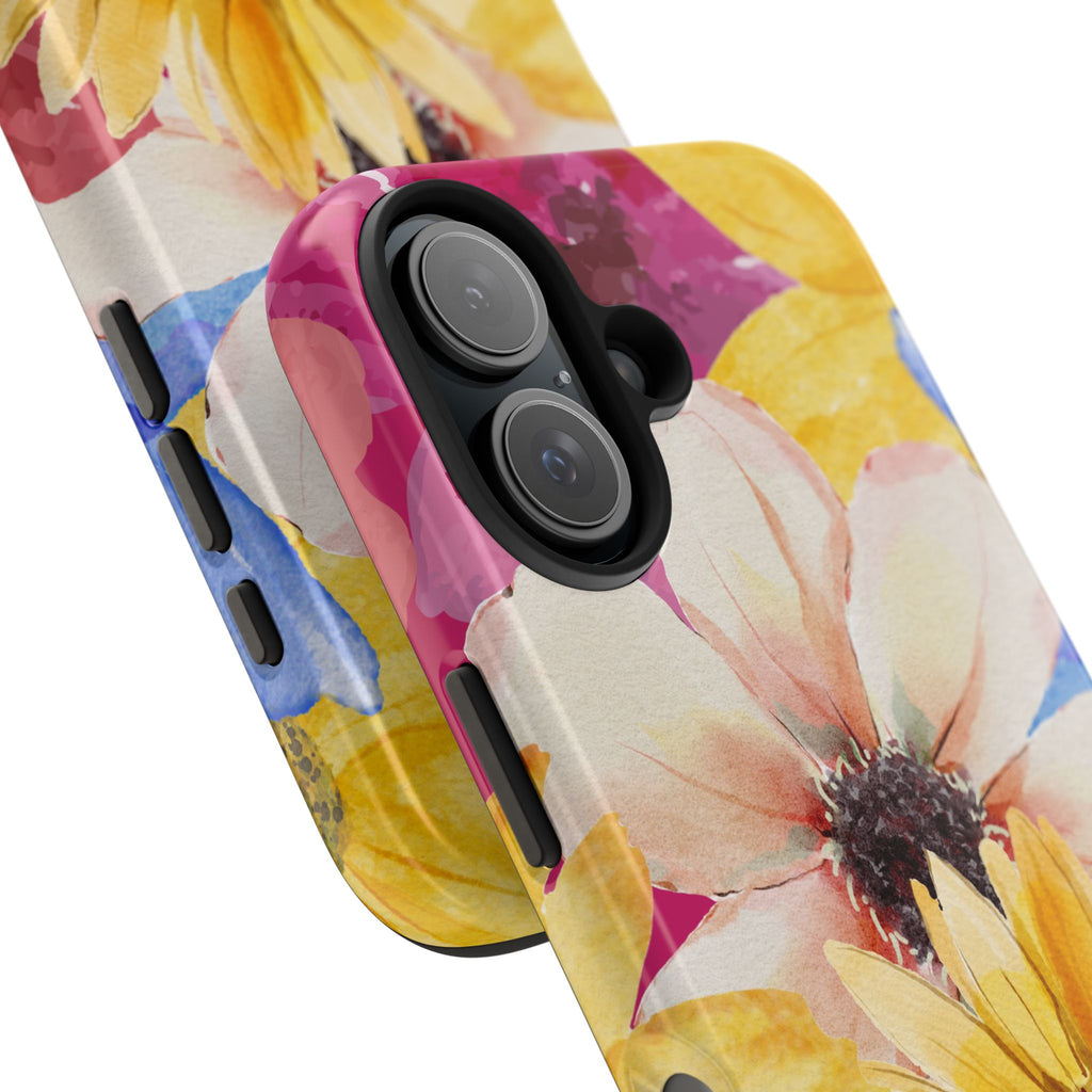 Watercolor Flowers Tough Phone Case (For iPhone, Galaxy & More)