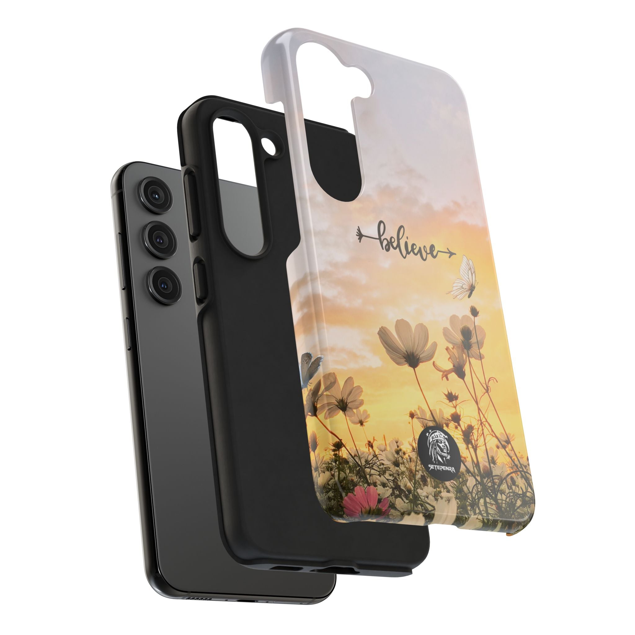 Believe Tough Phone Case (For iPhone, Galaxy & More) - Aesthetic Flower