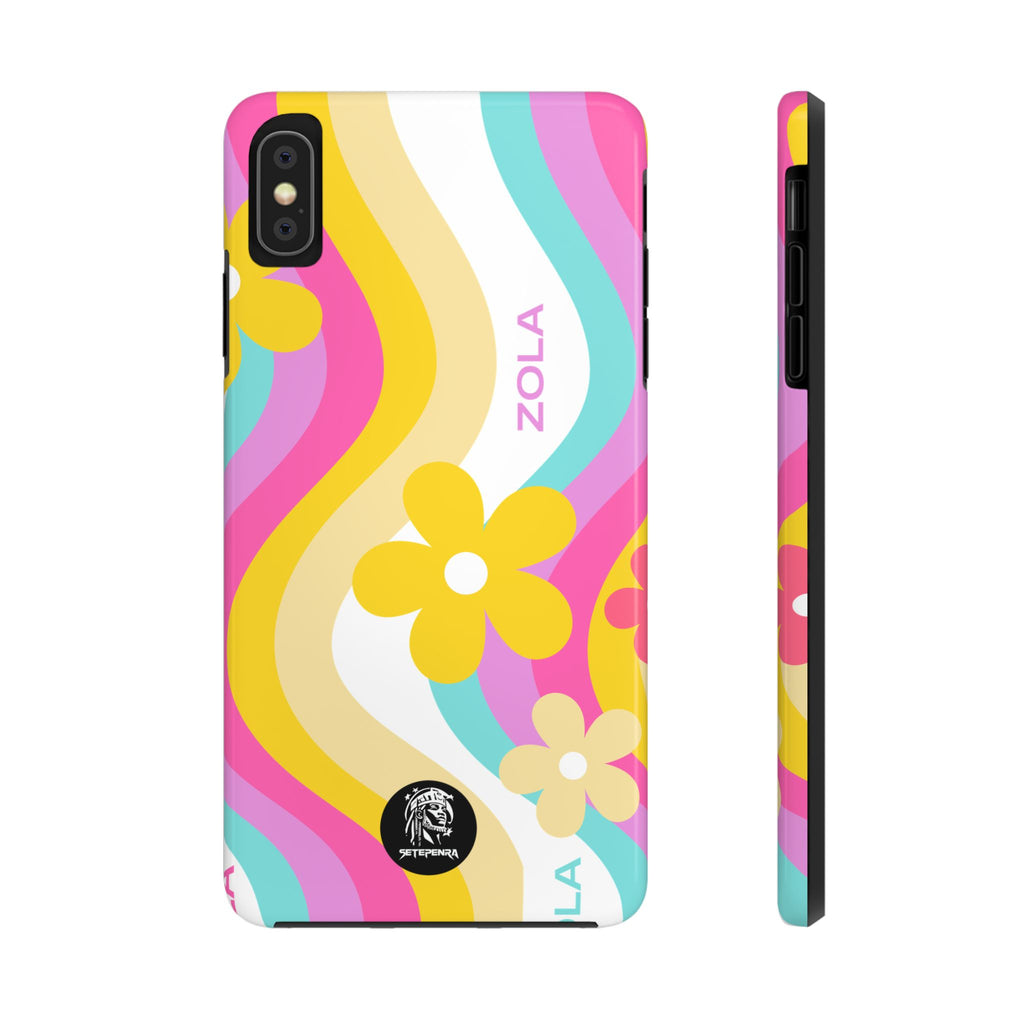 Zola Tough Phone Case (For iPhone, Galaxy & More) - White Wave