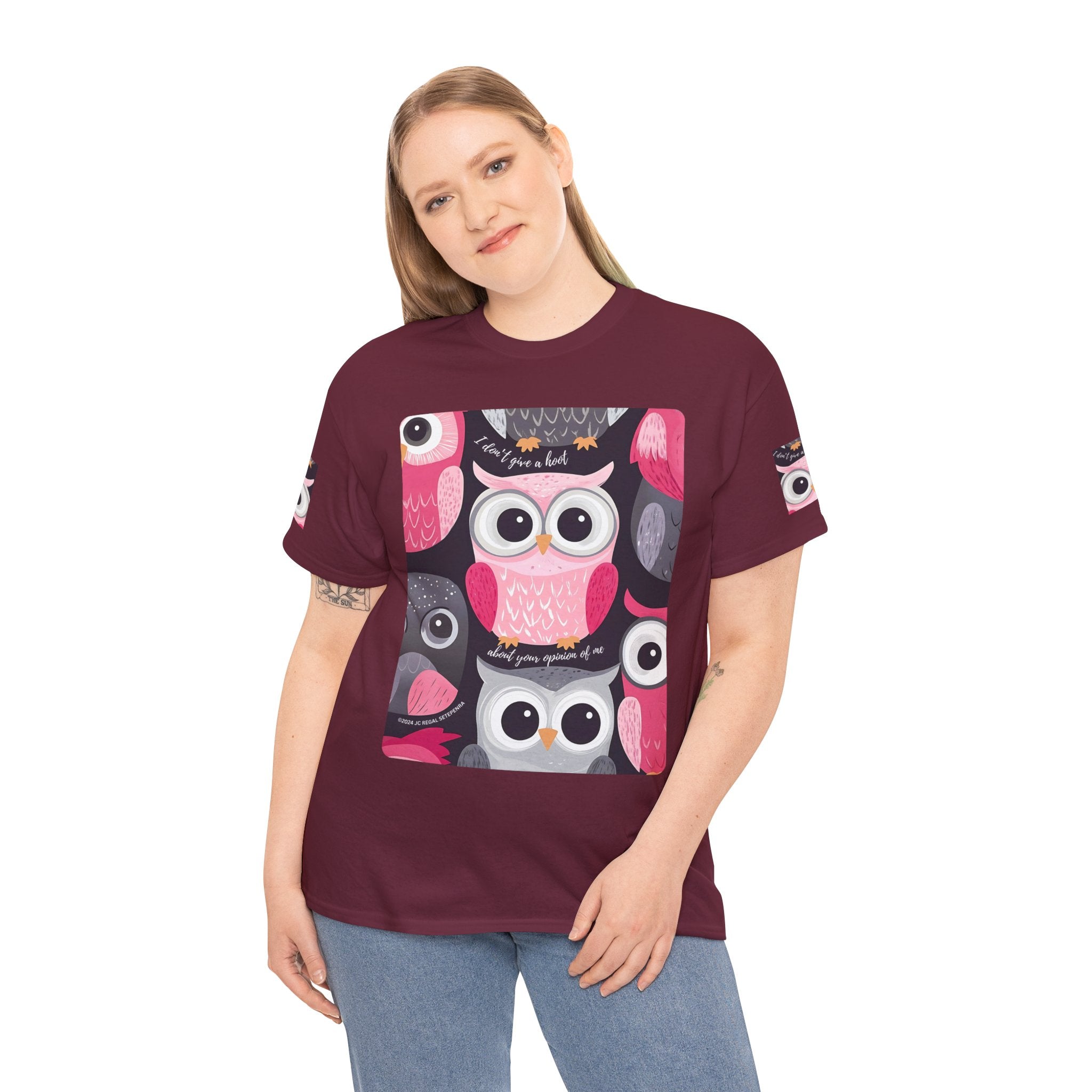Don't Give A Hoot Unisex Heavy Cotton Tee