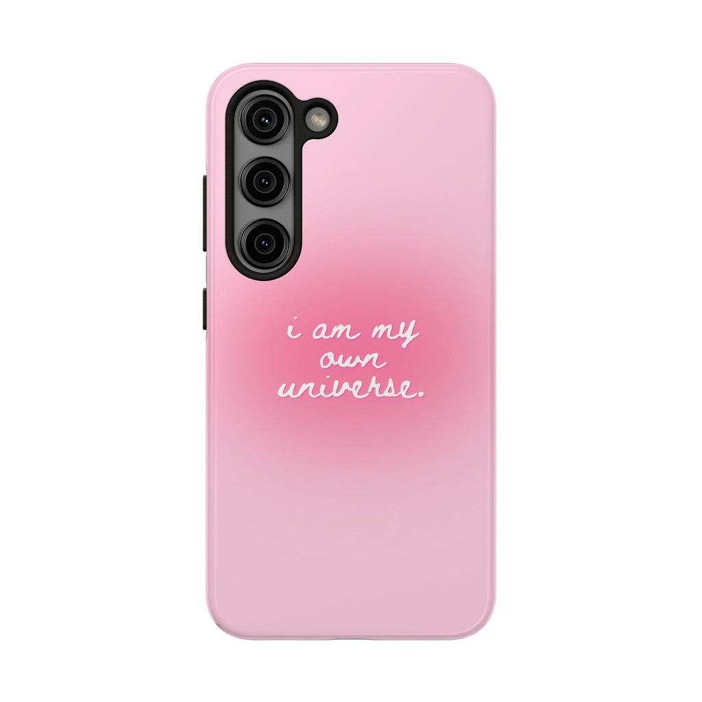 I Am My Own Universe — Pink Gradient Protective Cover Tough Phone Case