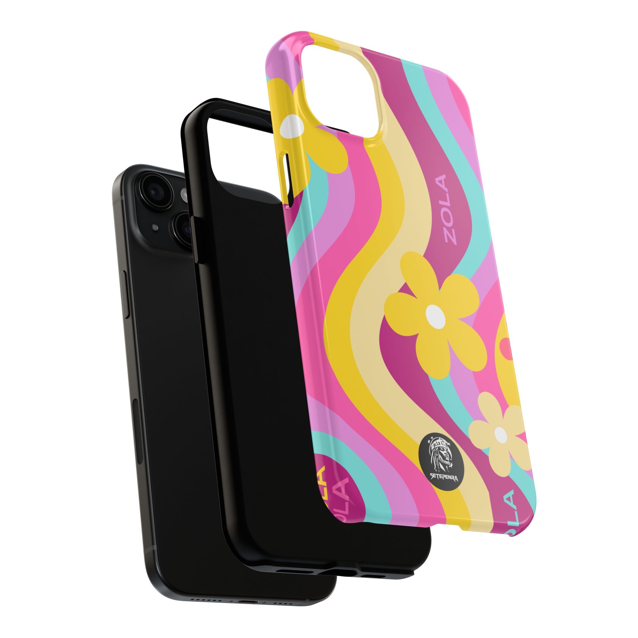 Zola Tough Phone Case (For iPhone, Galaxy & More) - Pink Wave