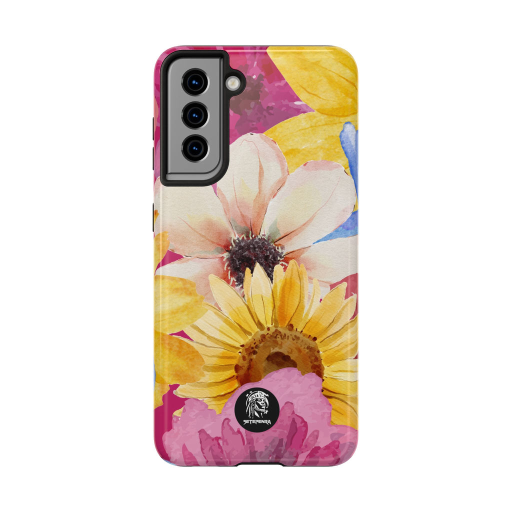 Watercolor Flowers Tough Phone Case (For iPhone, Galaxy & More)