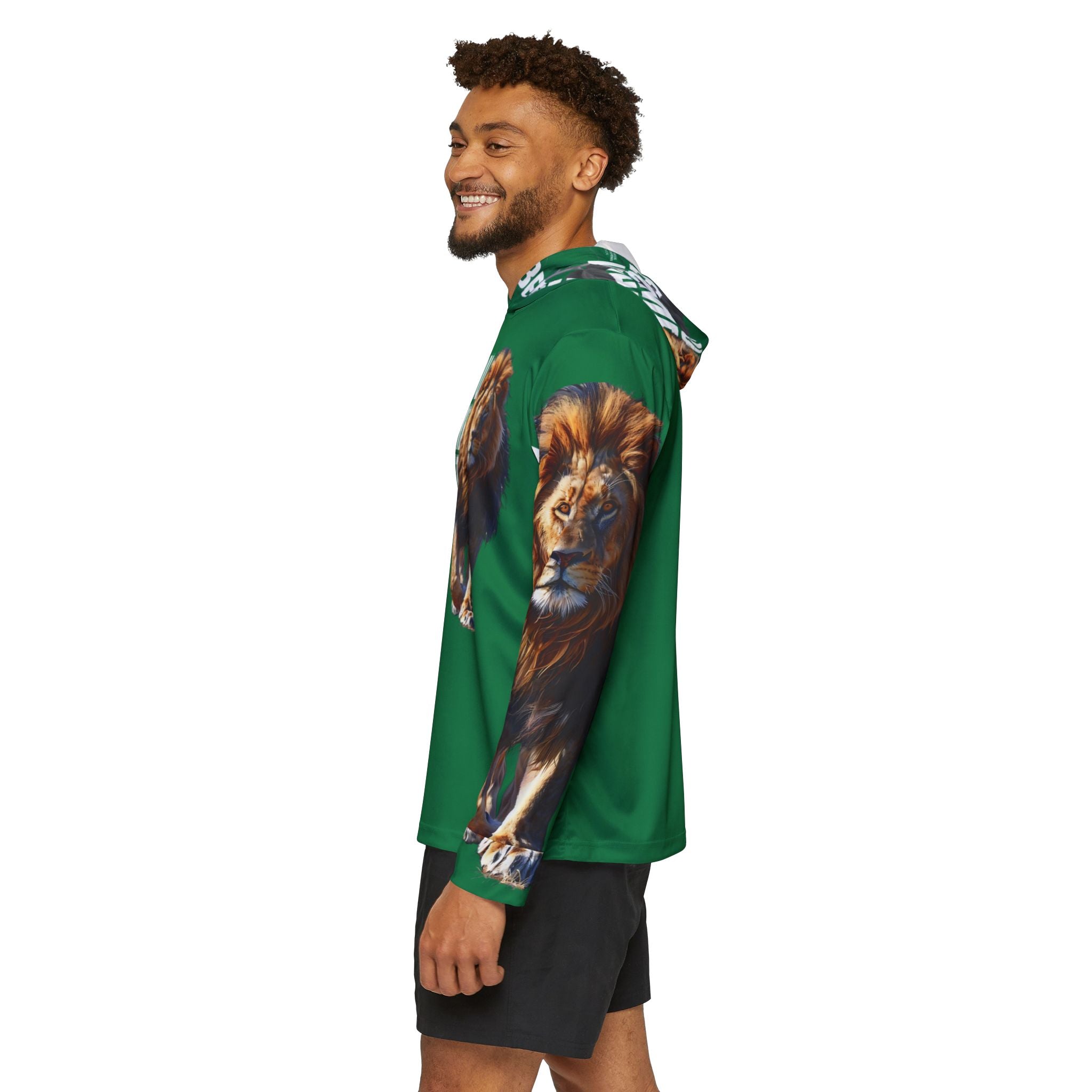 You Become What You Believe Men's Sports Warmup Hoodie (Dark Green) SETEPENRA All Over Prints.