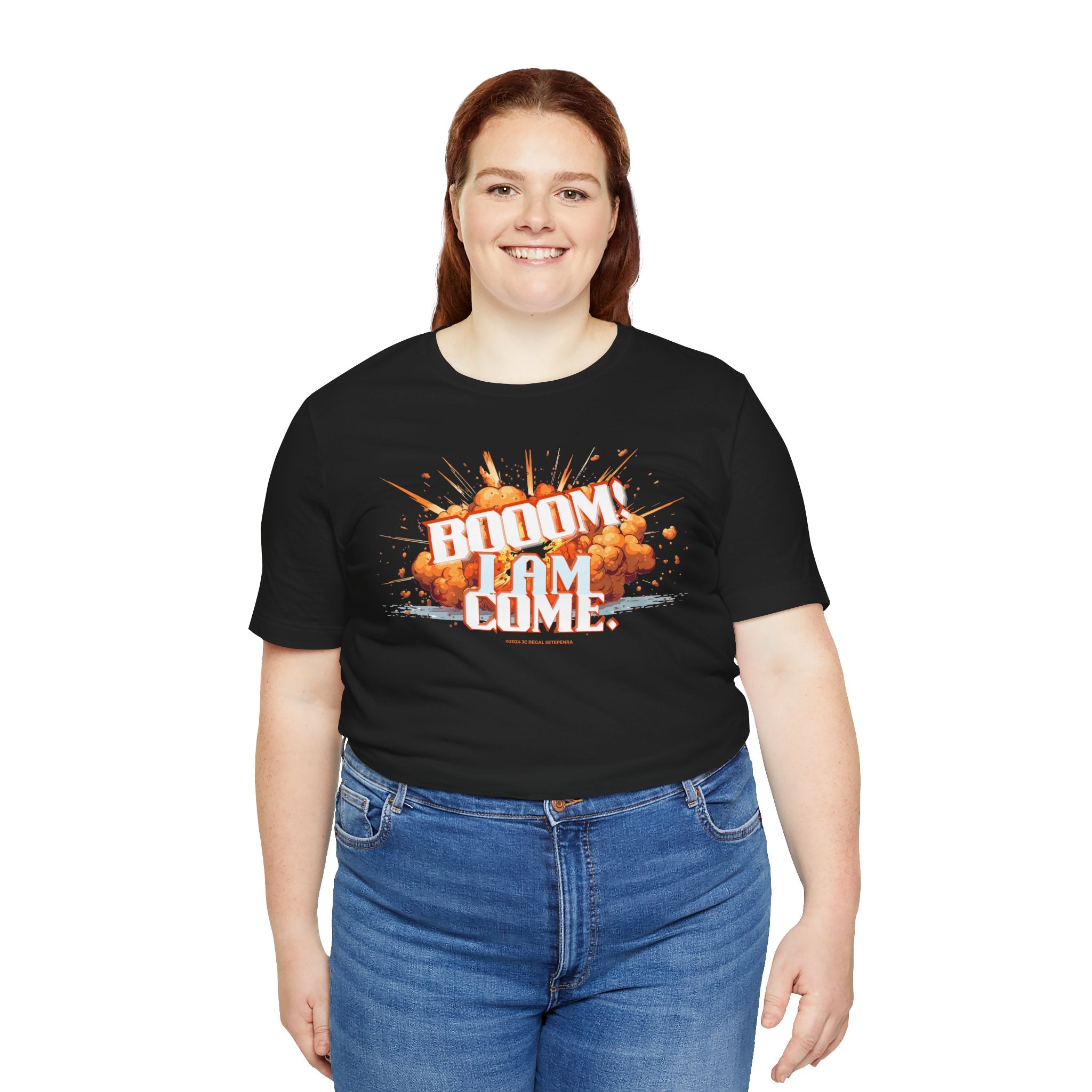 BOOOM! I AM COME Unisex Jersey Short Sleeve Tee SETEPENRA T-Shirt.