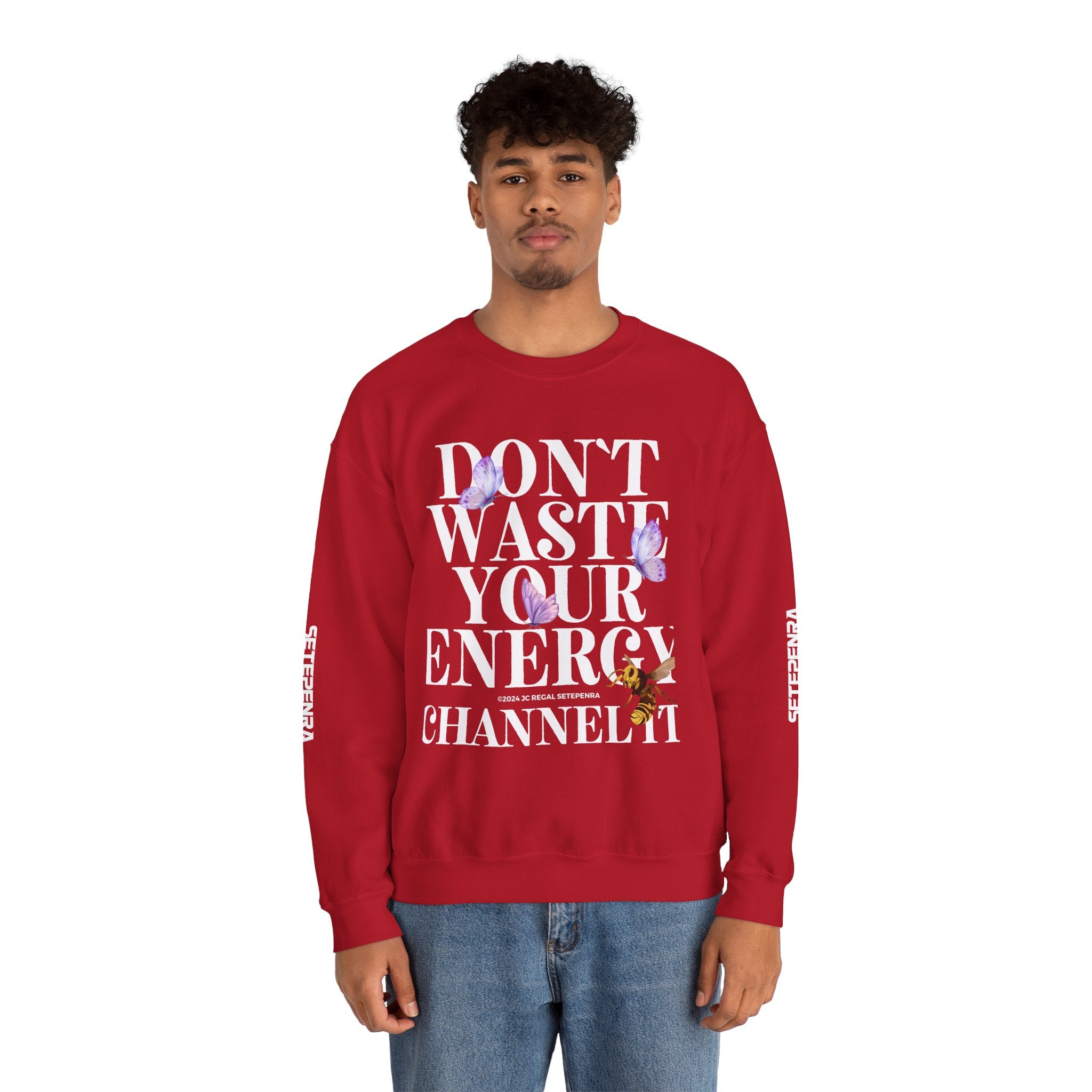 Channel It Unisex Heavy Blend™ Crewneck Sweatshirt (White Print)
