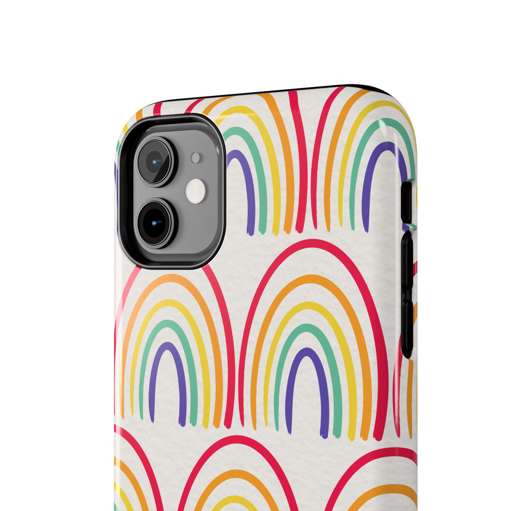 Retro Rainbow Tough Phone Case (For iPhone, Galaxy & More)