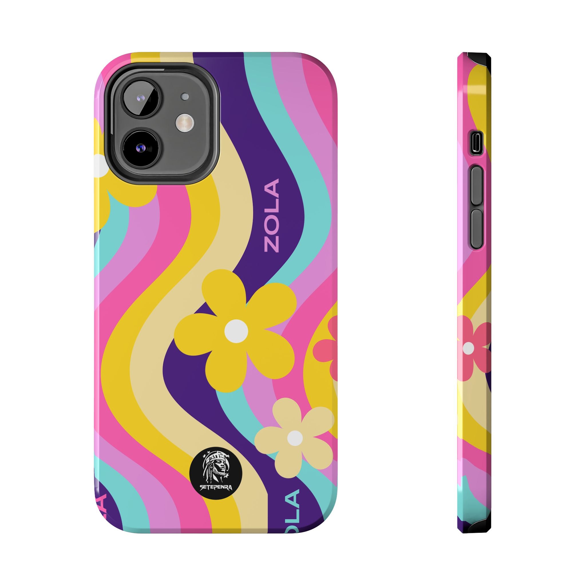 Zola Tough Phone Case (For iPhone, Galaxy & More) - Purple Wave SETEPENRA Phone Case.