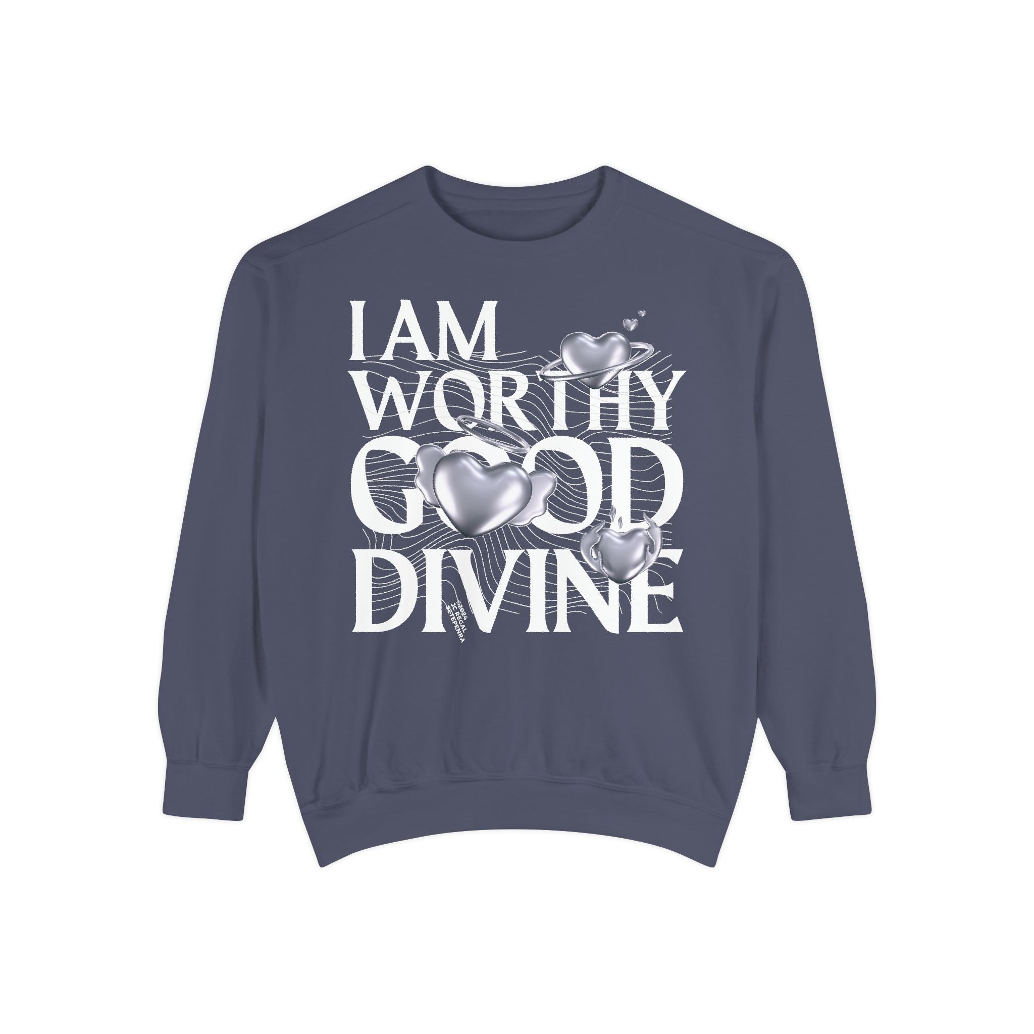 I AM WORTHY GOOD DIVINE Unisex Garment-Dyed Sweatshirt SETEPENRA Sweatshirt.