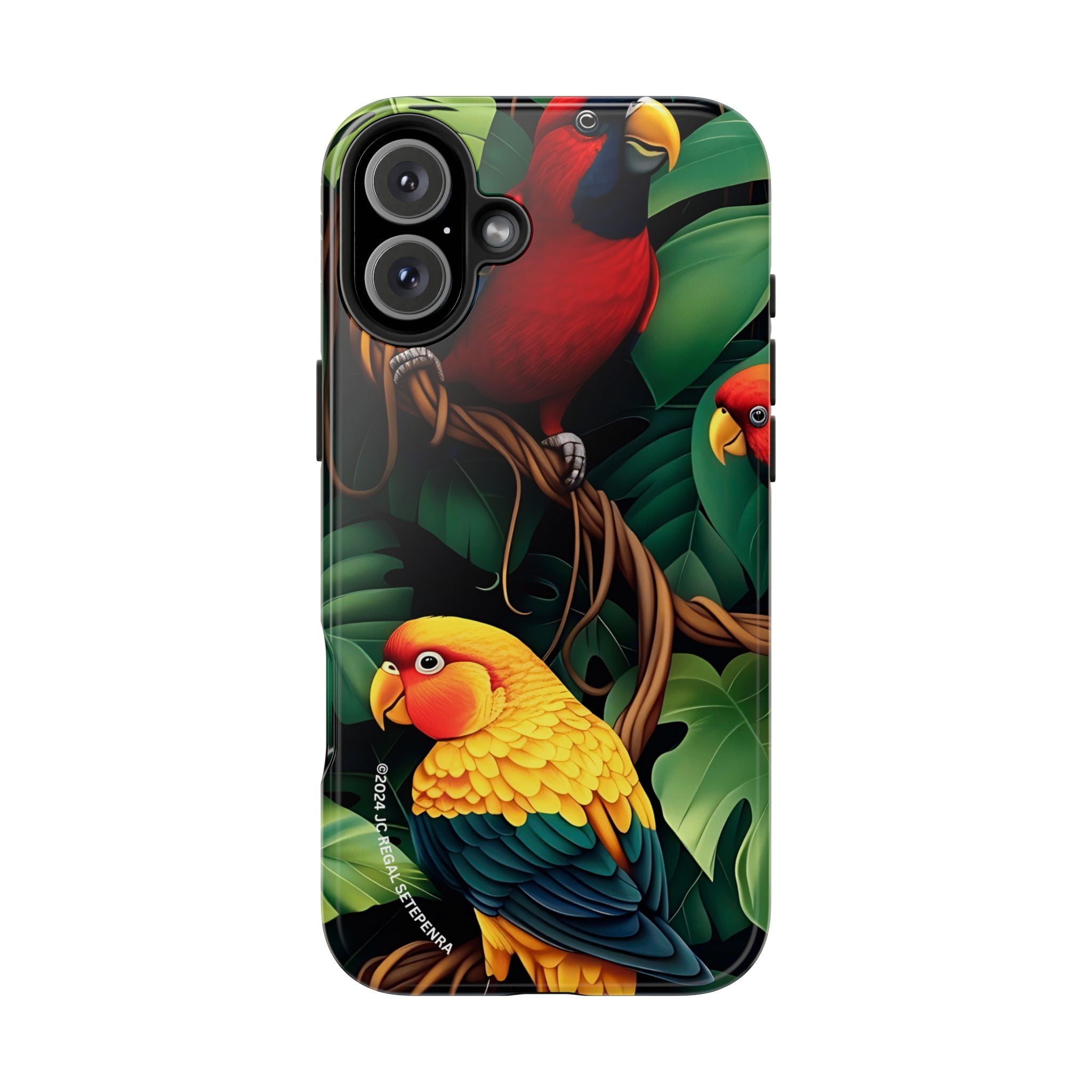 Tri-Parrot Tough Phone Case (For iPhone, Galaxy & More)