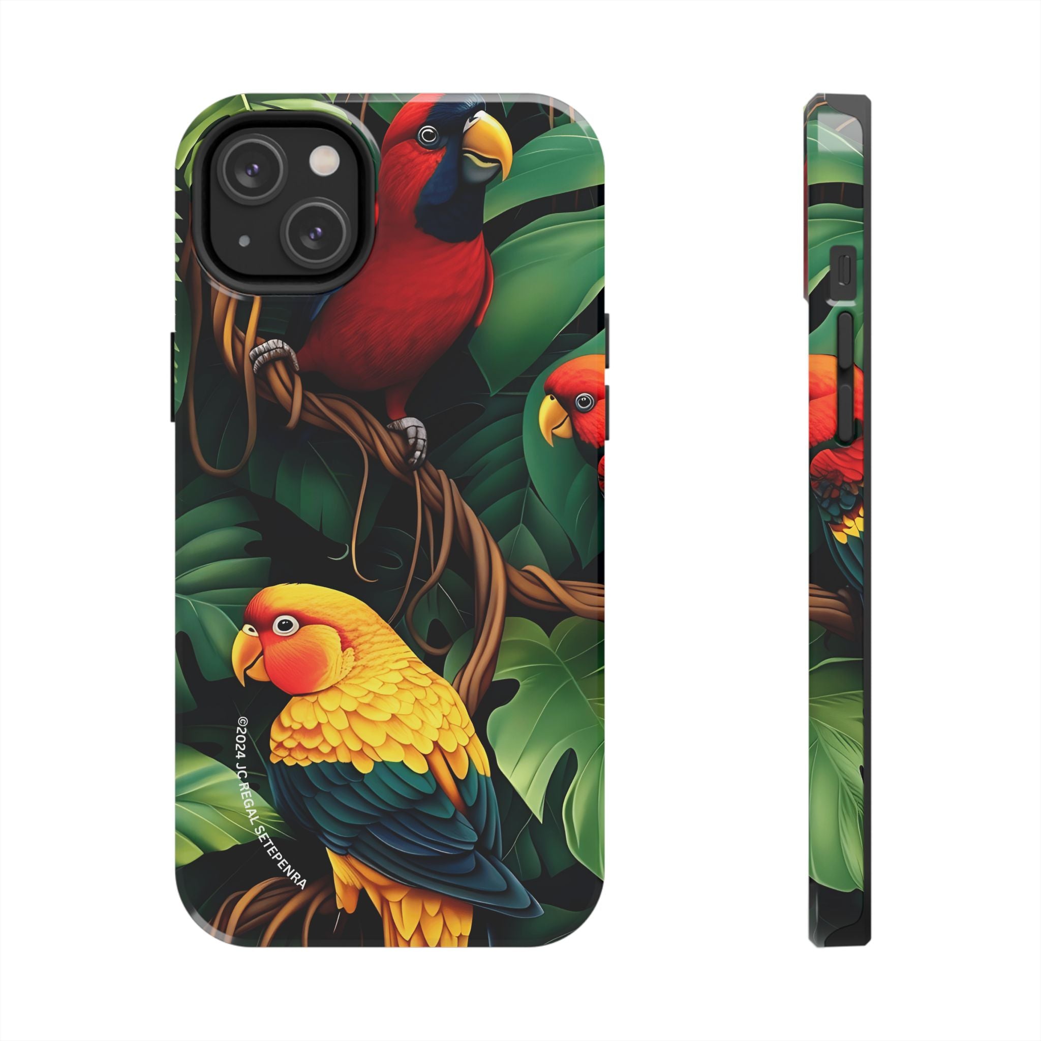 Tri-Parrot Tough Phone Case (For iPhone, Galaxy & More)