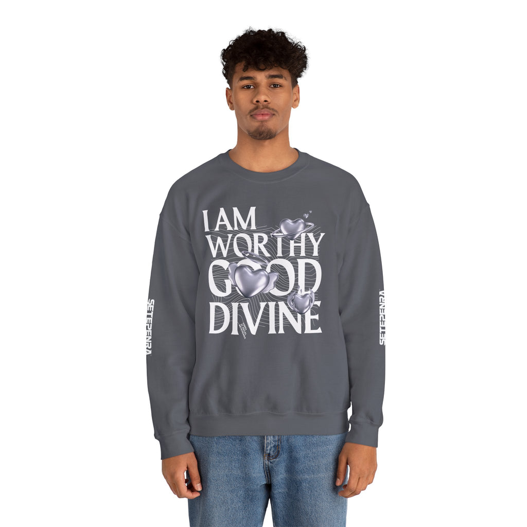 I AM WORTHY GOOD DIVINE Unisex Heavy Blend™ Crewneck Sweatshirt