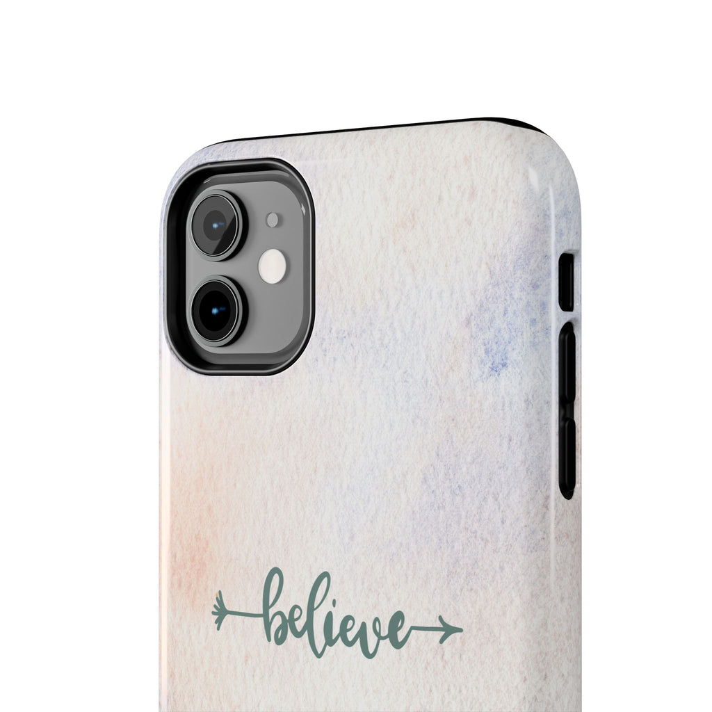 Believe Tough Phone Case (For iPhone, Galaxy & More) - Watercolor Flower
