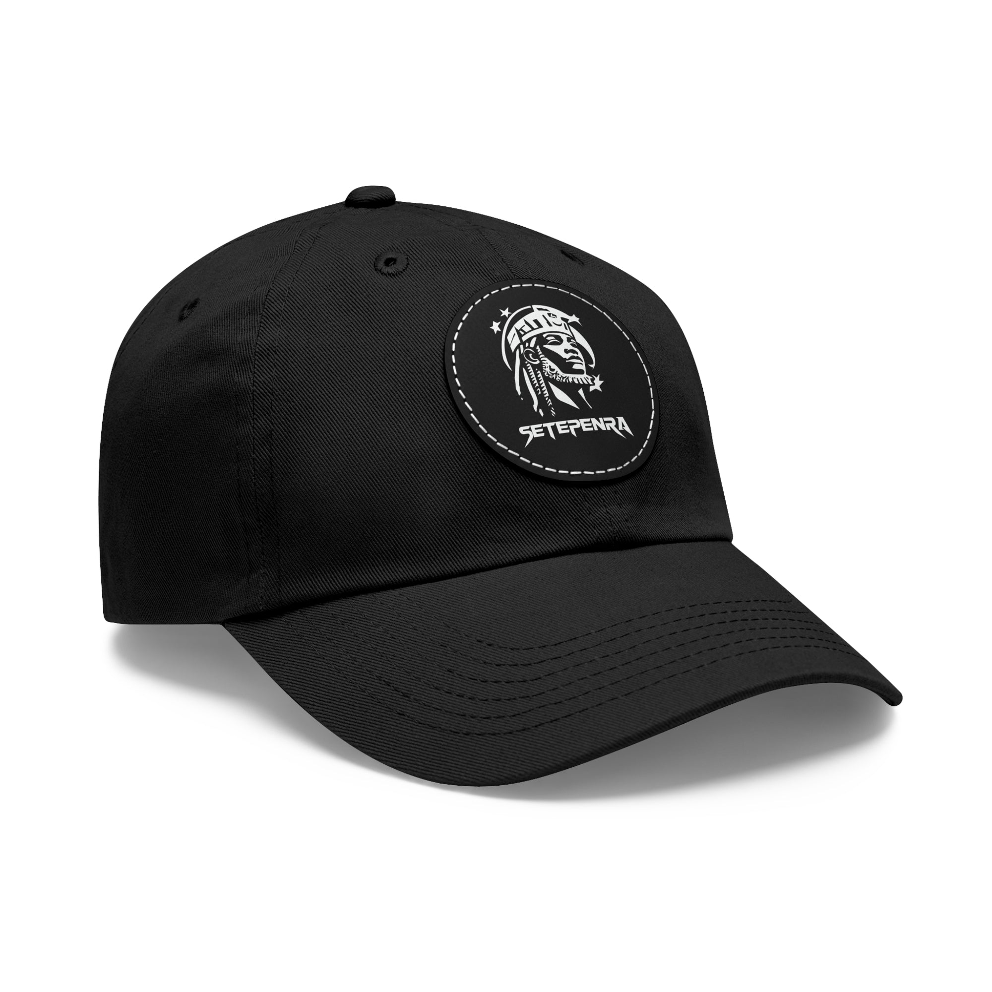 SETEPENRA Dad Hat with Leather Patch (Round) SETEPENRA Hats.