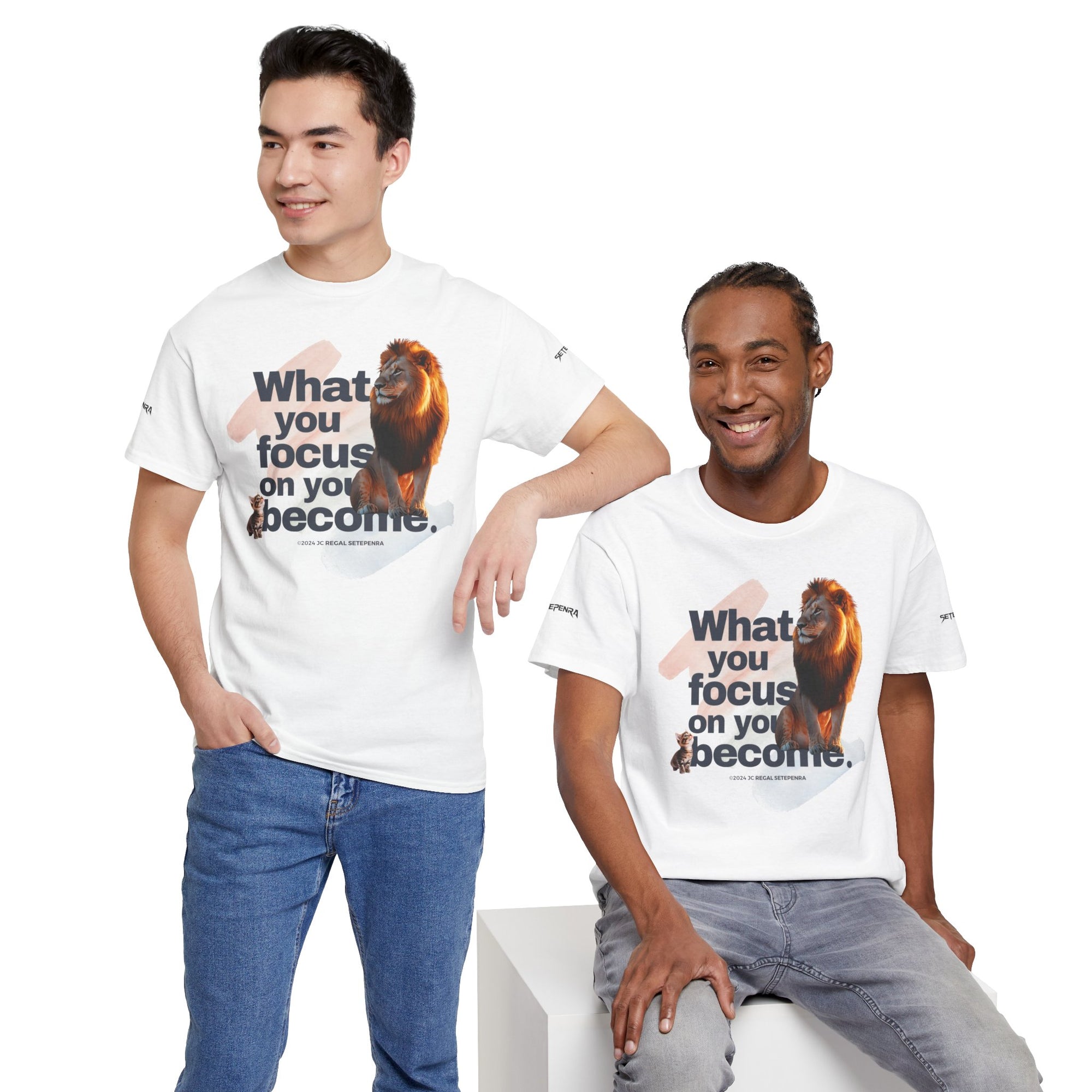 What You Focus On You Become Unisex Heavy Cotton Tee