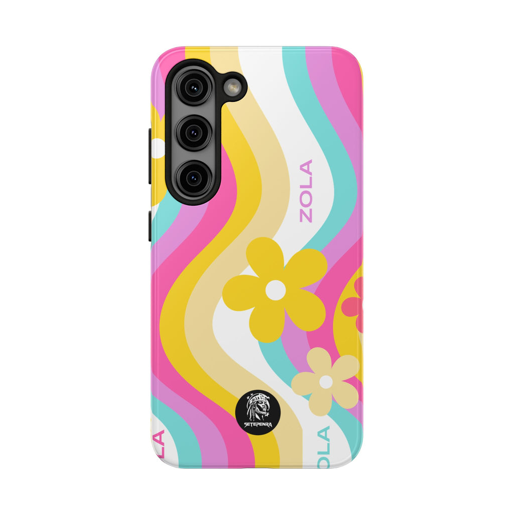 Zola Tough Phone Case (For iPhone, Galaxy & More) - White Wave