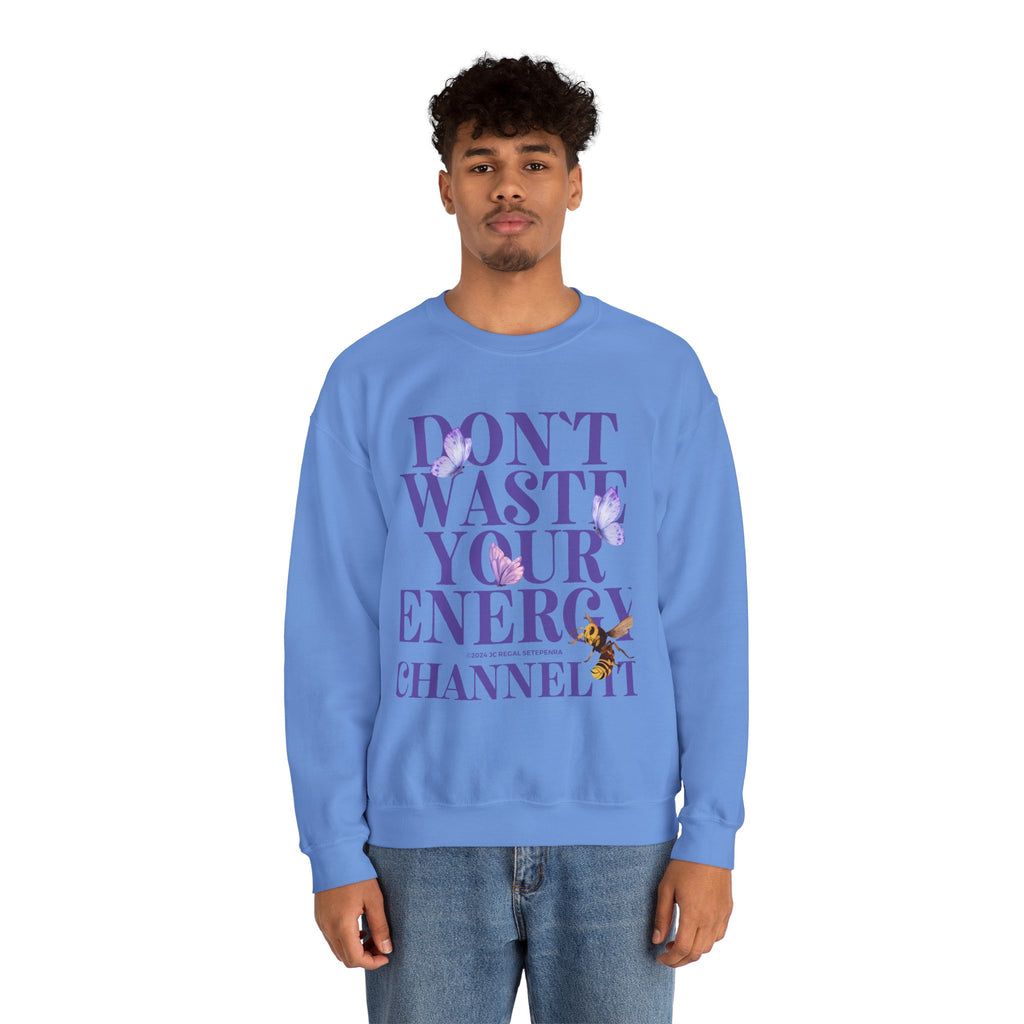 Channel It Unisex Heavy Blend™ Crewneck Sweatshirt (Purple Print)
