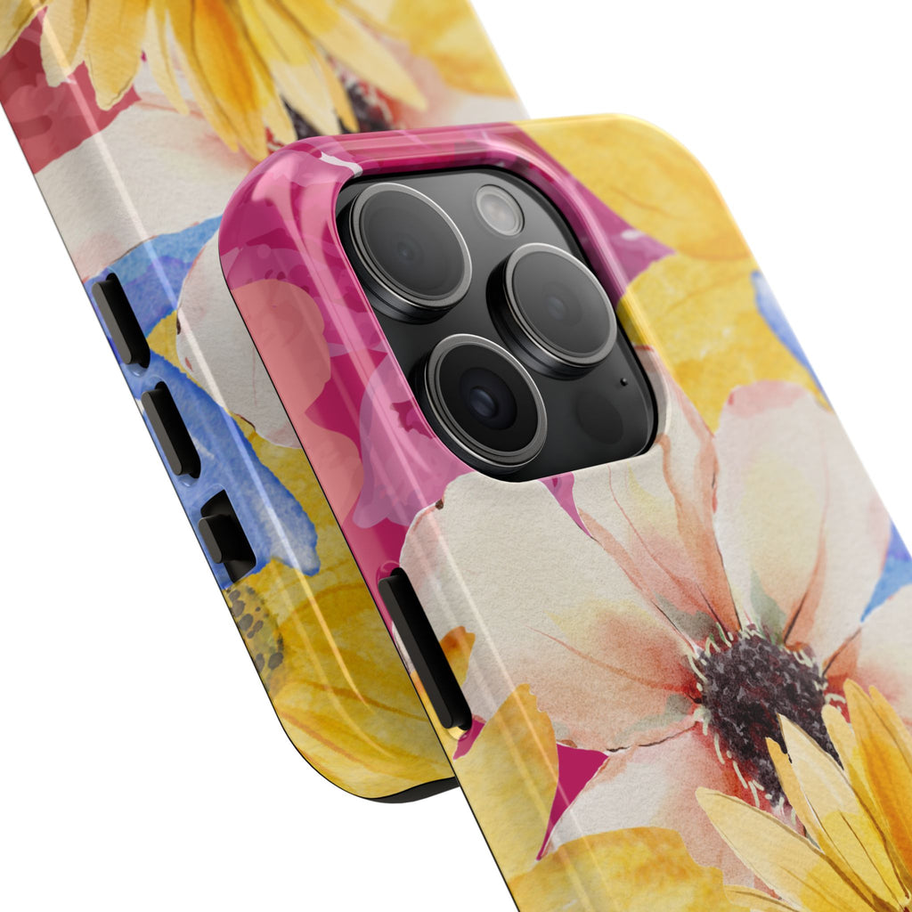 Watercolor Flowers Tough Phone Case (For iPhone, Galaxy & More)