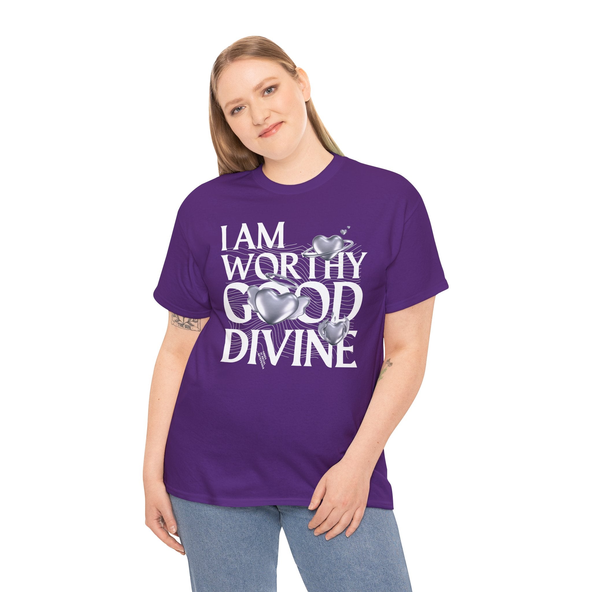 I AM WORTHY GOOD DIVINE Unisex Heavy Cotton Tee