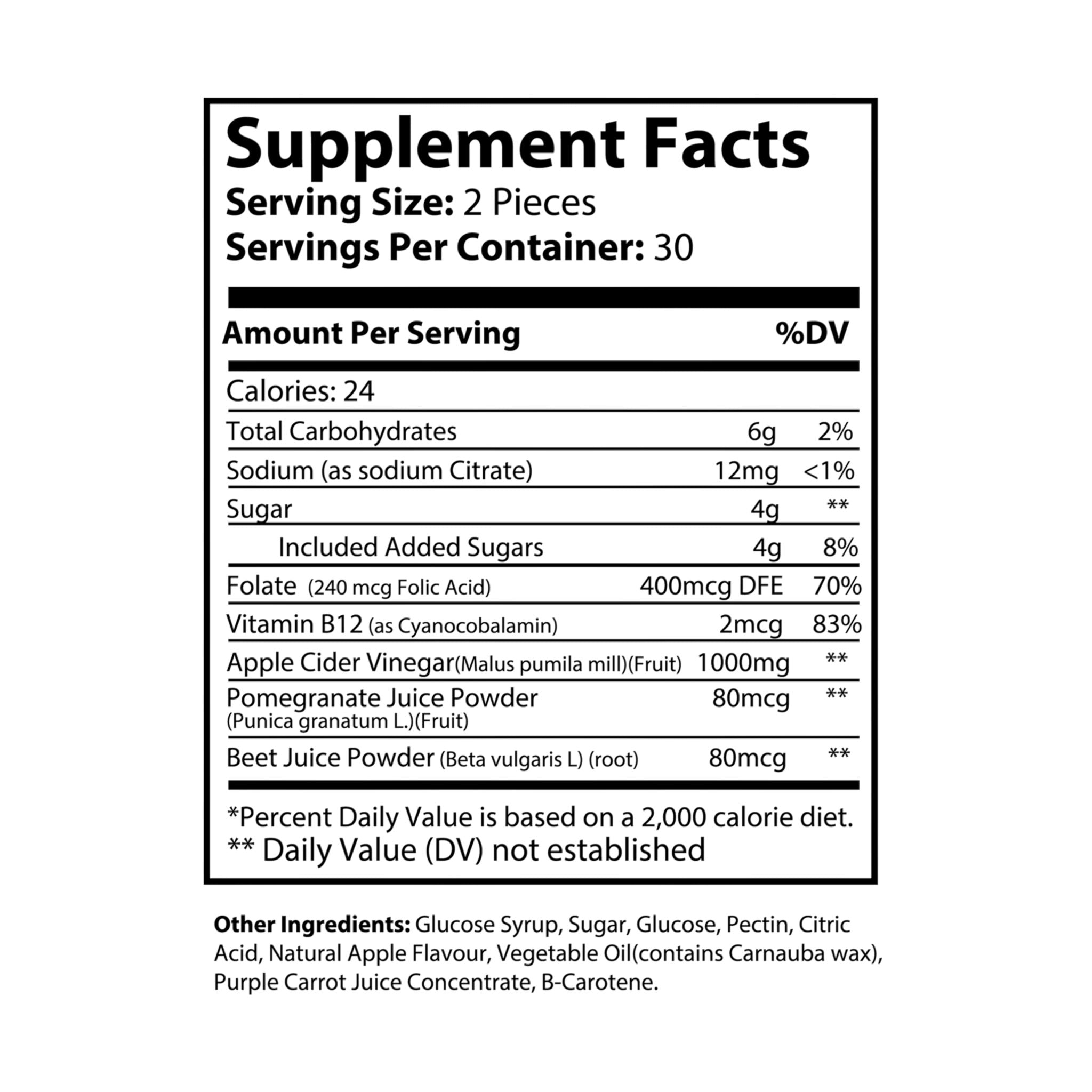 SETEPENRA Goodstuff Apple Cider Vinegar Gummies (60 Gummies) SETEPENRA Food Supplements.
