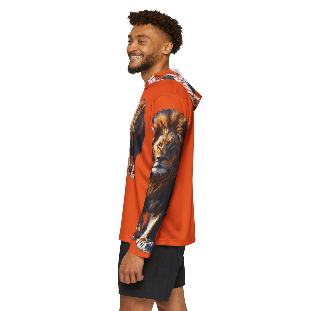 You Become What You Believe Men's Sports Warmup Hoodie (Orange) SETEPENRA All Over Prints.