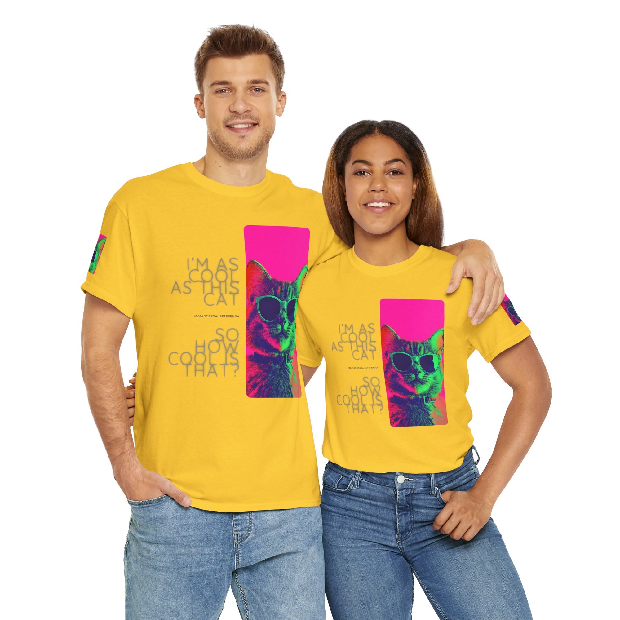 Cool Cat (Whiskers 1) Unisex Heavy Cotton Tee