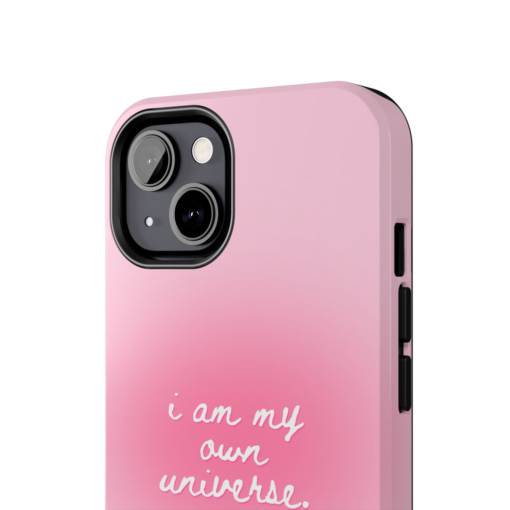 I Am My Own Universe Tough Phone Case (For iPhone, Galaxy & More) - Light Pink