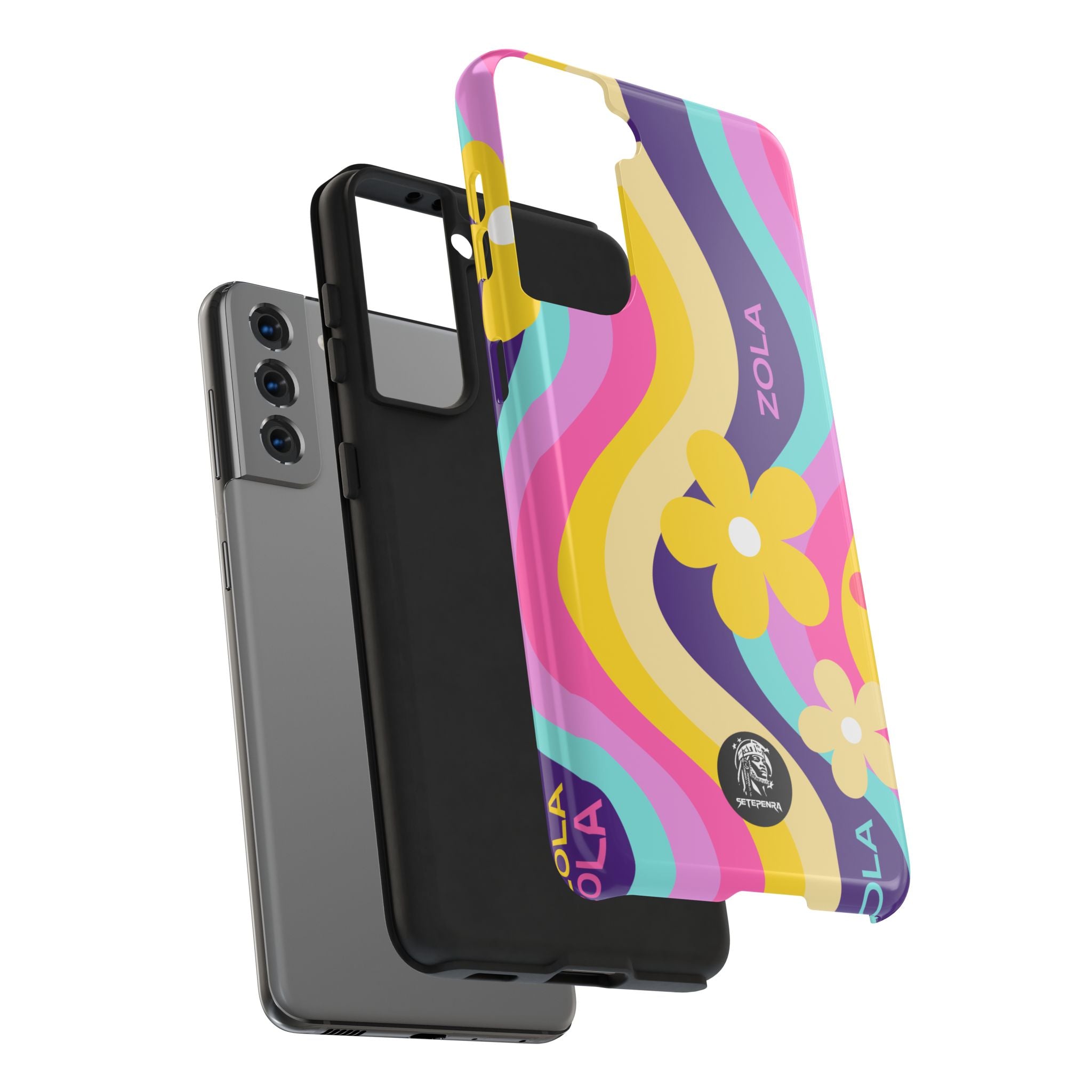 Zola Tough Phone Case (For iPhone, Galaxy & More) - Purple Wave