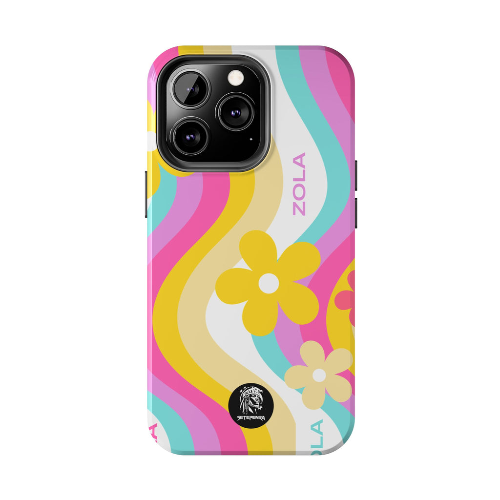 Zola Tough Phone Case (For iPhone, Galaxy & More) - White Wave