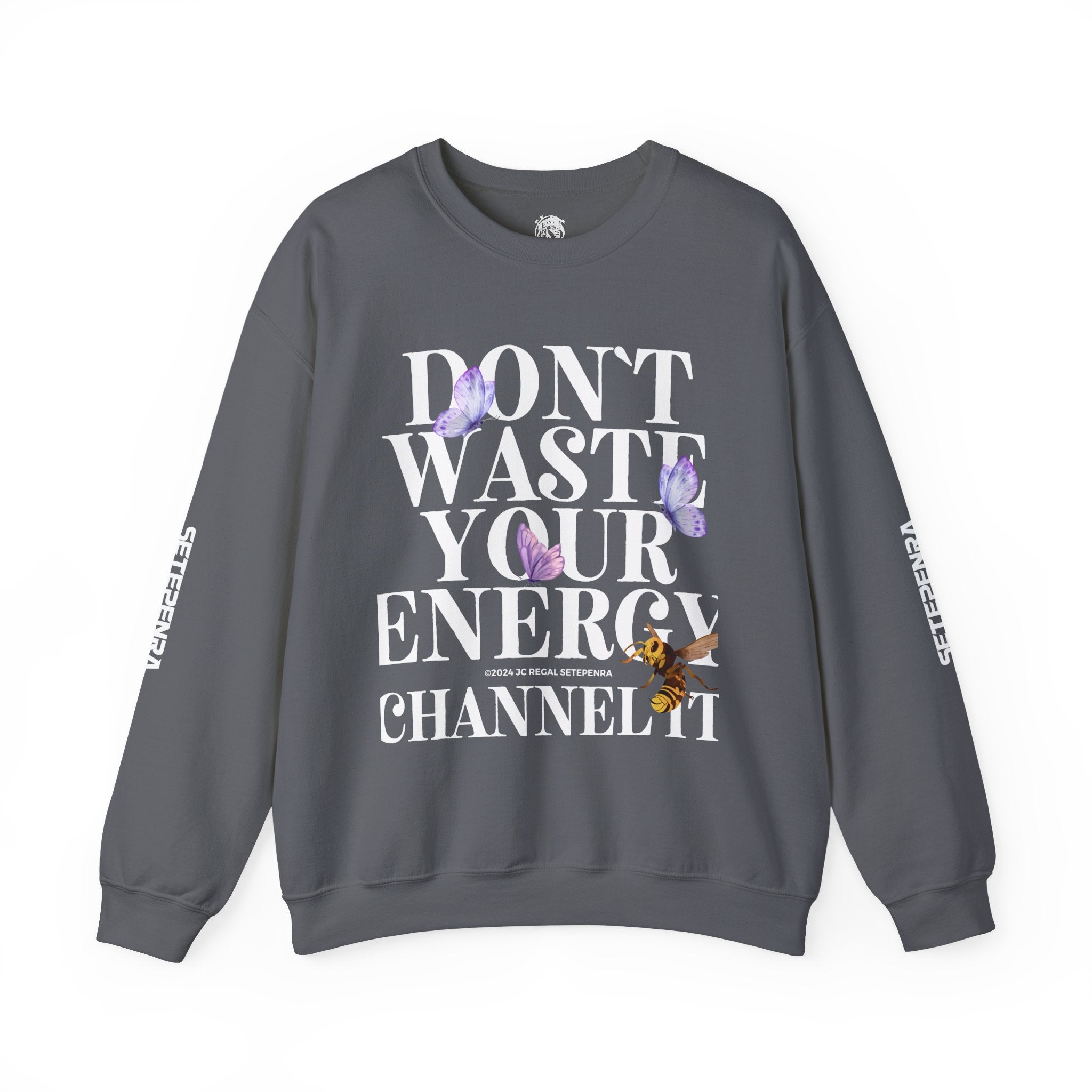 Channel It Unisex Heavy Blend™ Crewneck Sweatshirt (White Print) SETEPENRA Sweatshirt.