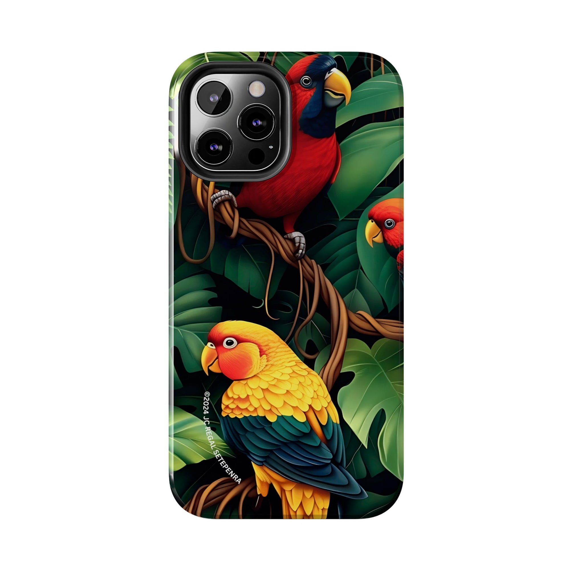 Tri-Parrot Tough Phone Case (For iPhone, Galaxy &amp; More)