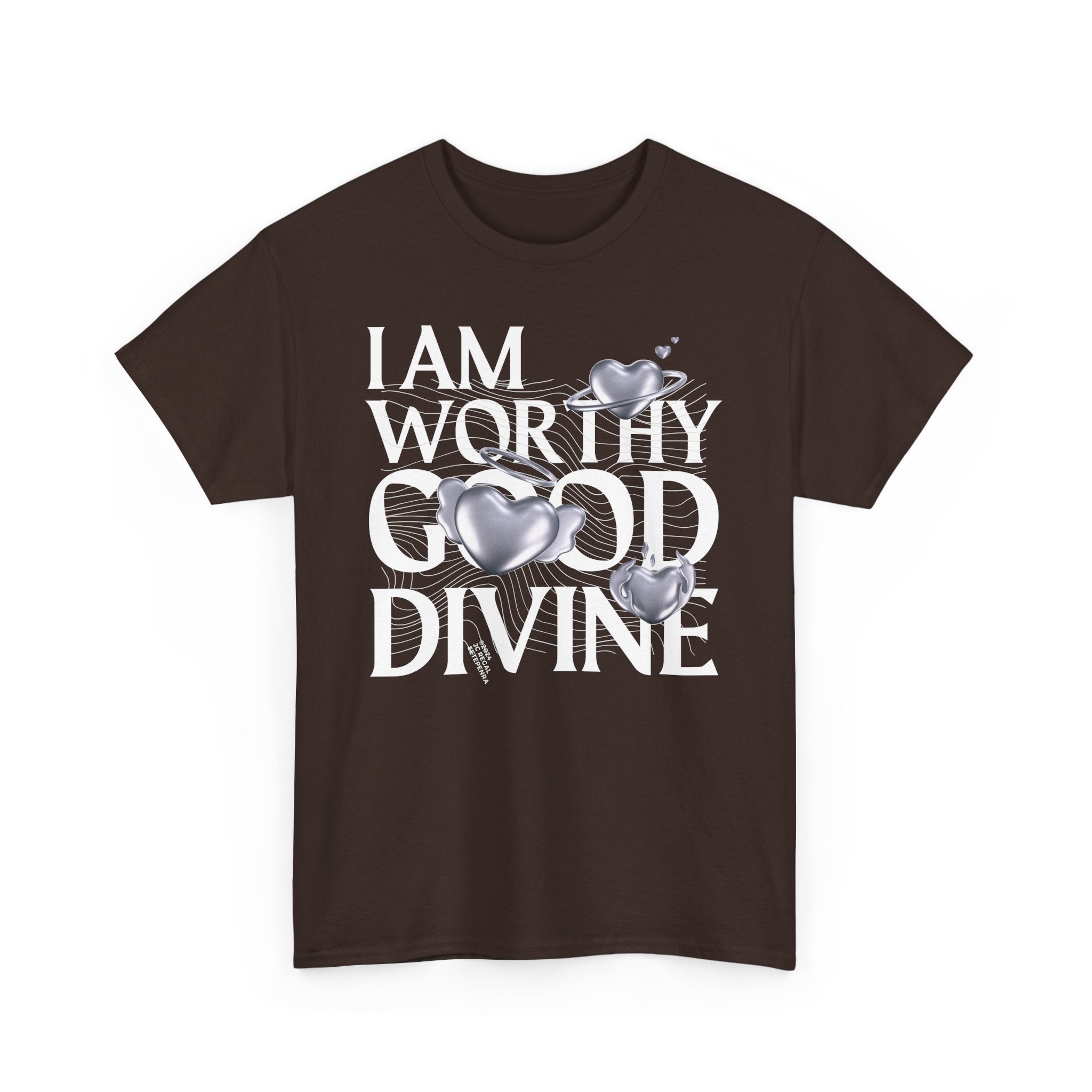 I AM WORTHY GOOD DIVINE Unisex Heavy Cotton Tee SETEPENRA T-Shirt.