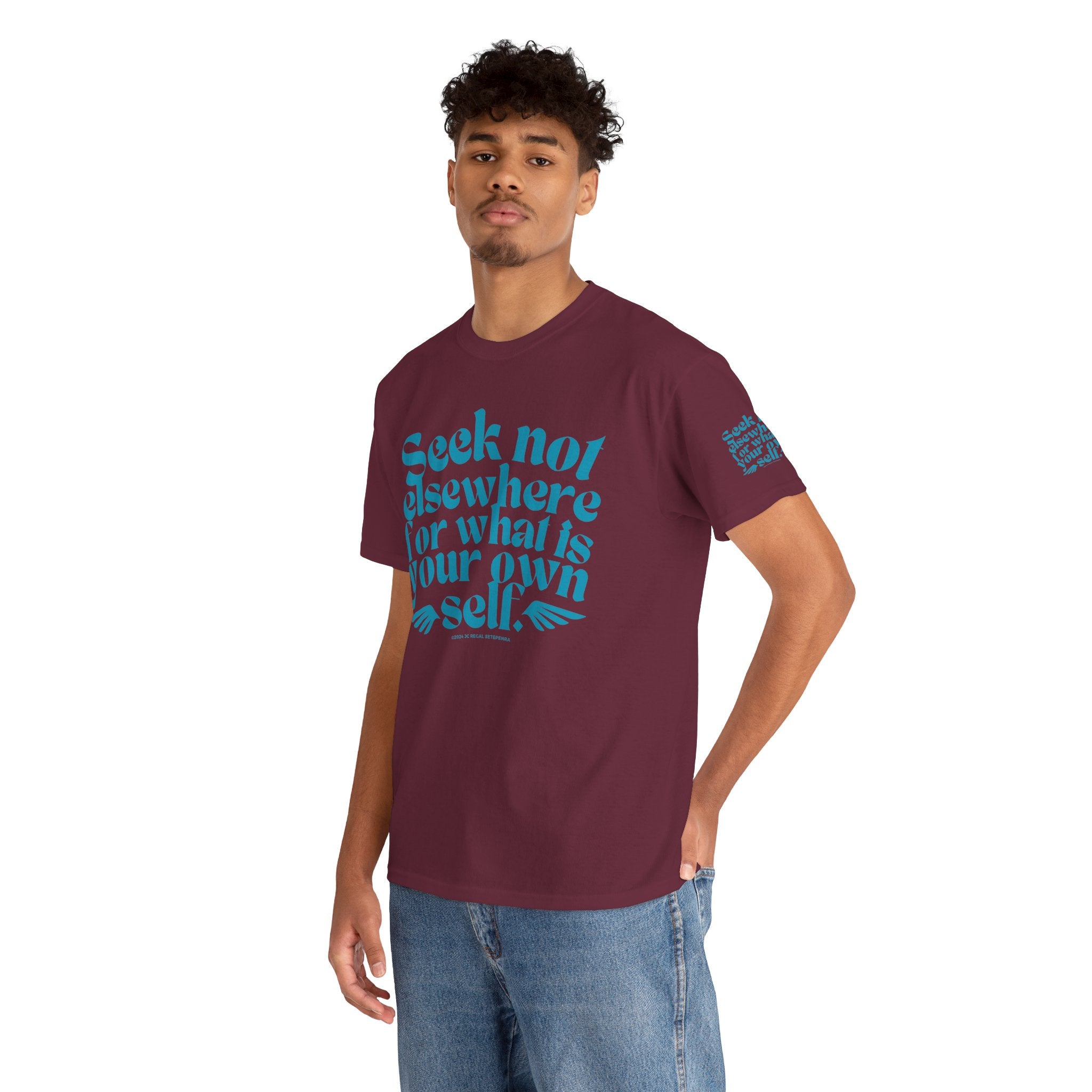 Seek Not Elsewhere (Aqua Edition) Unisex Heavy Cotton Tee
