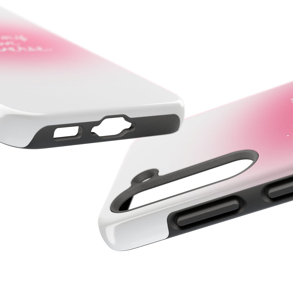 I Am My Own Universe — Pink On White Protective Cover Tough Phone Case