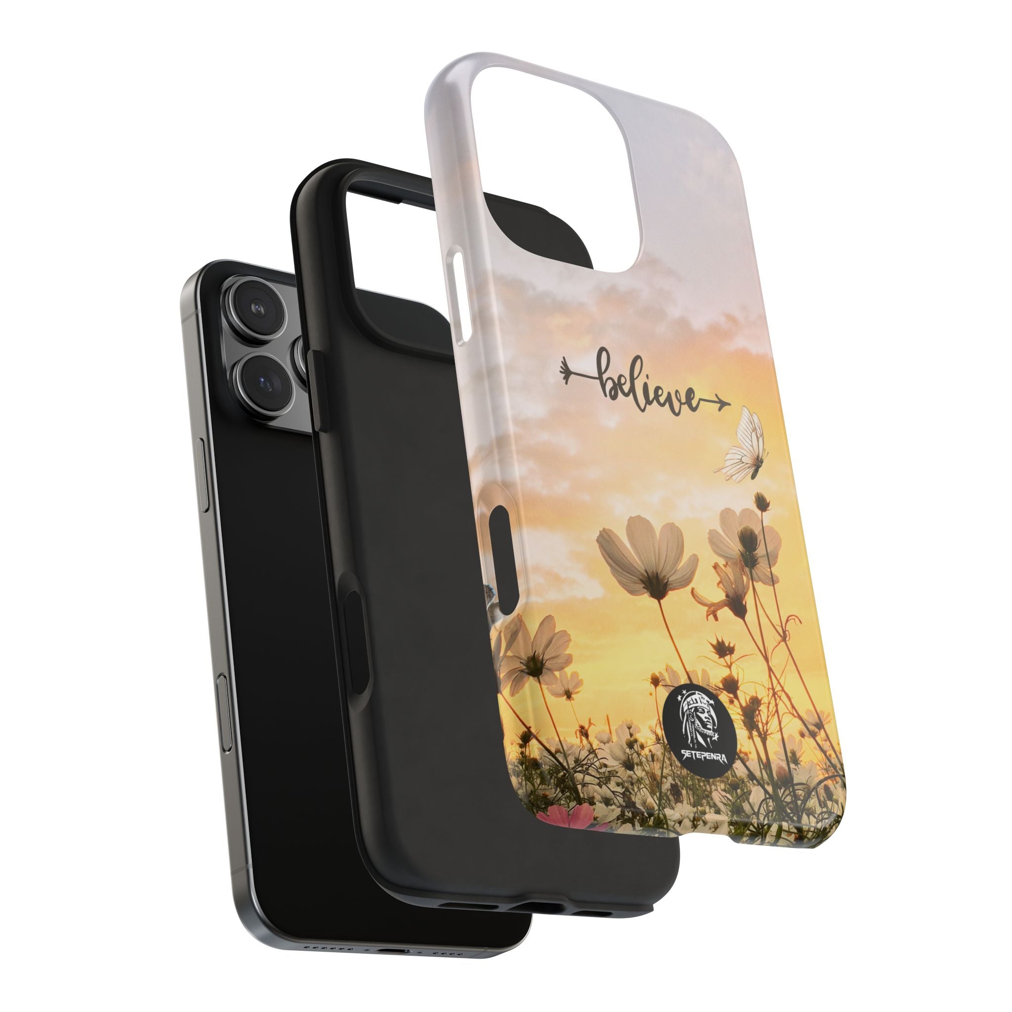 Believe Tough Phone Case (For iPhone, Galaxy & More) - Aesthetic Flower
