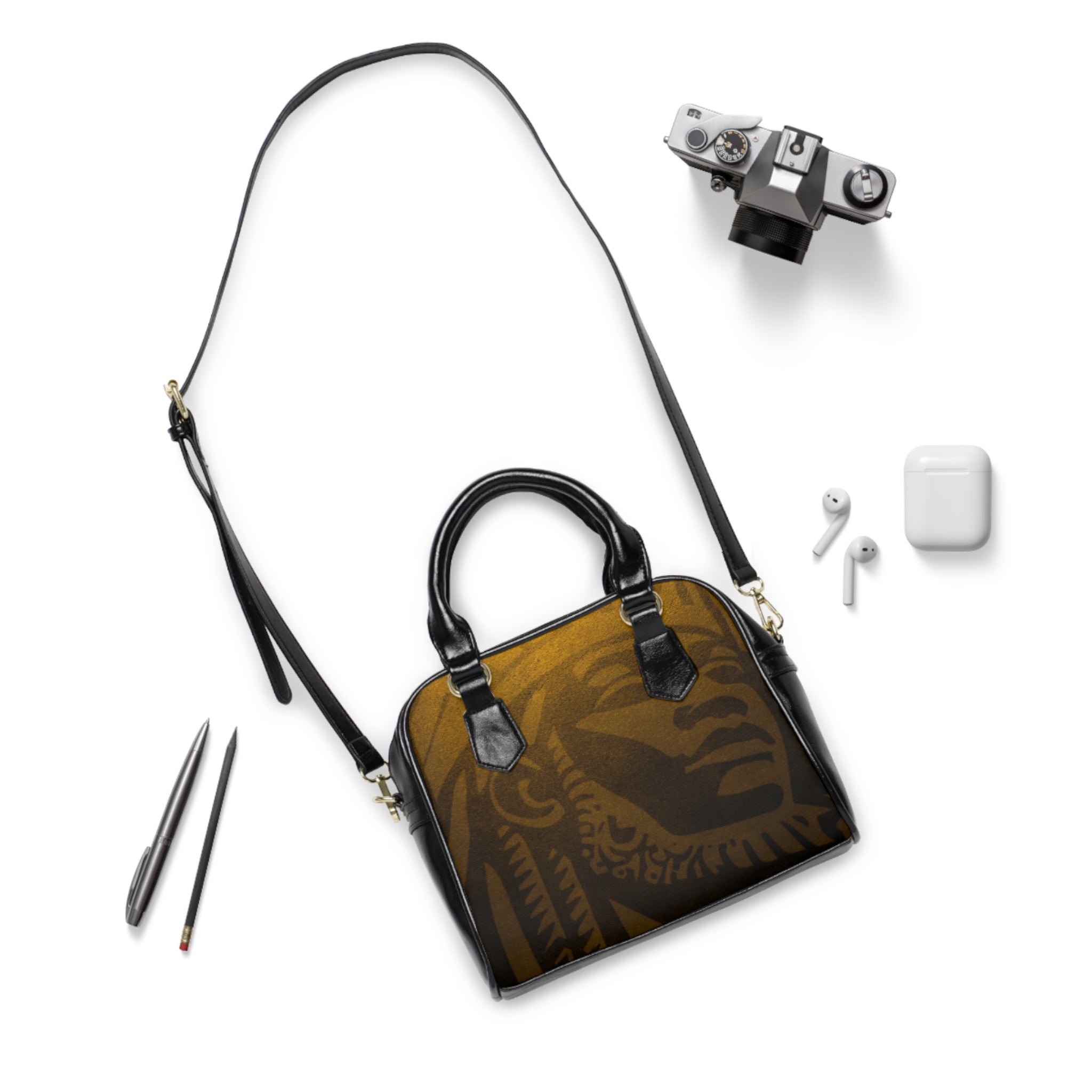 SETEPENRA Shoulder Handbag - Gold SETEPENRA Bags.