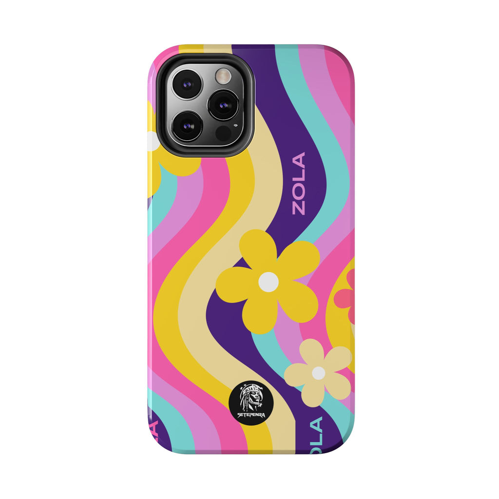 Zola Tough Phone Case (For iPhone, Galaxy & More) - Purple Wave
