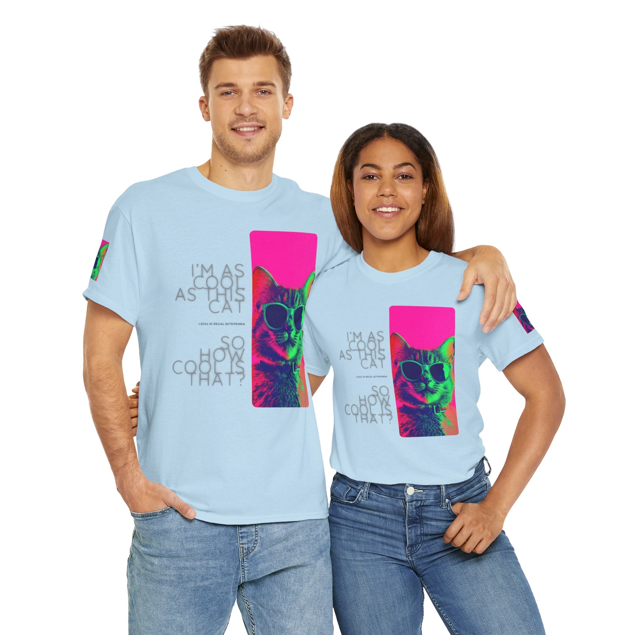 Cool Cat (Whiskers 1) Unisex Heavy Cotton Tee