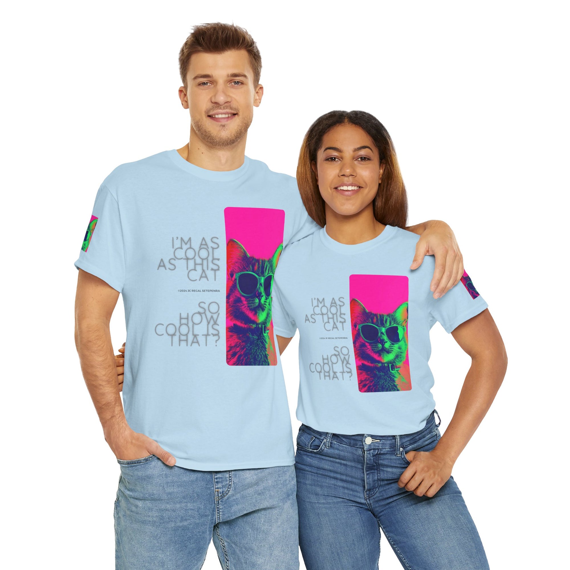 Cool Cat (Whiskers 1) Unisex Heavy Cotton Tee