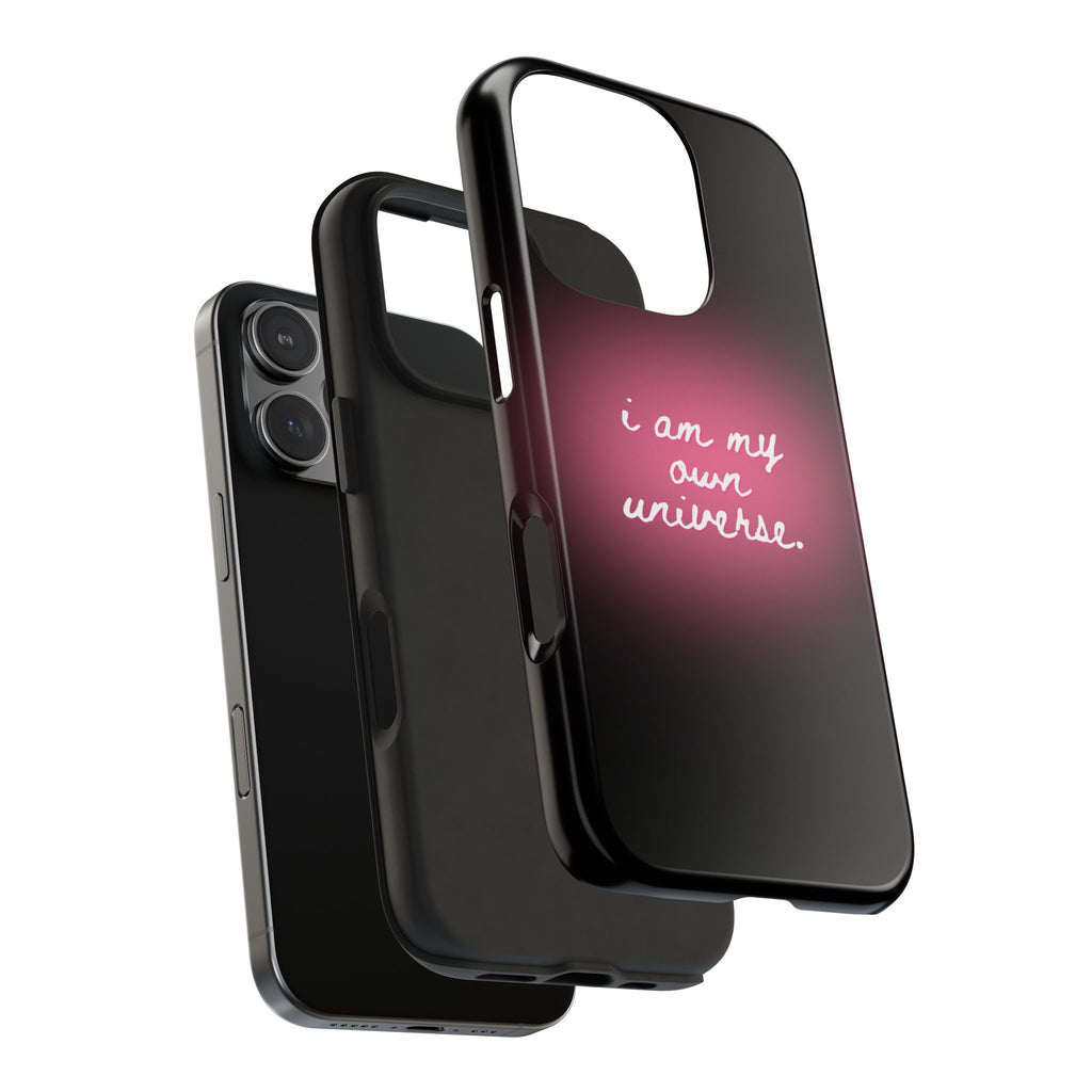 I Am My Own Universe — Pink Glow Protective Cover Tough Phone Case