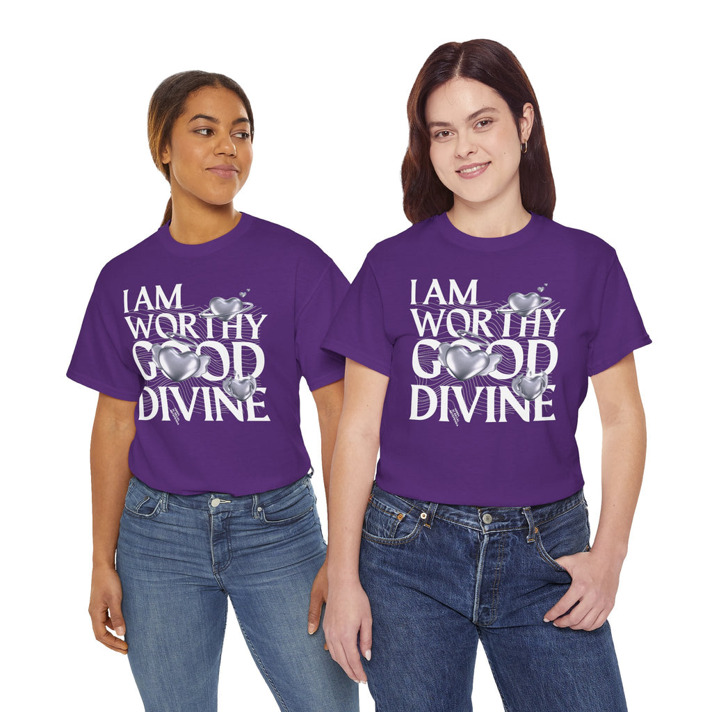 I AM WORTHY GOOD DIVINE Unisex Heavy Cotton Tee