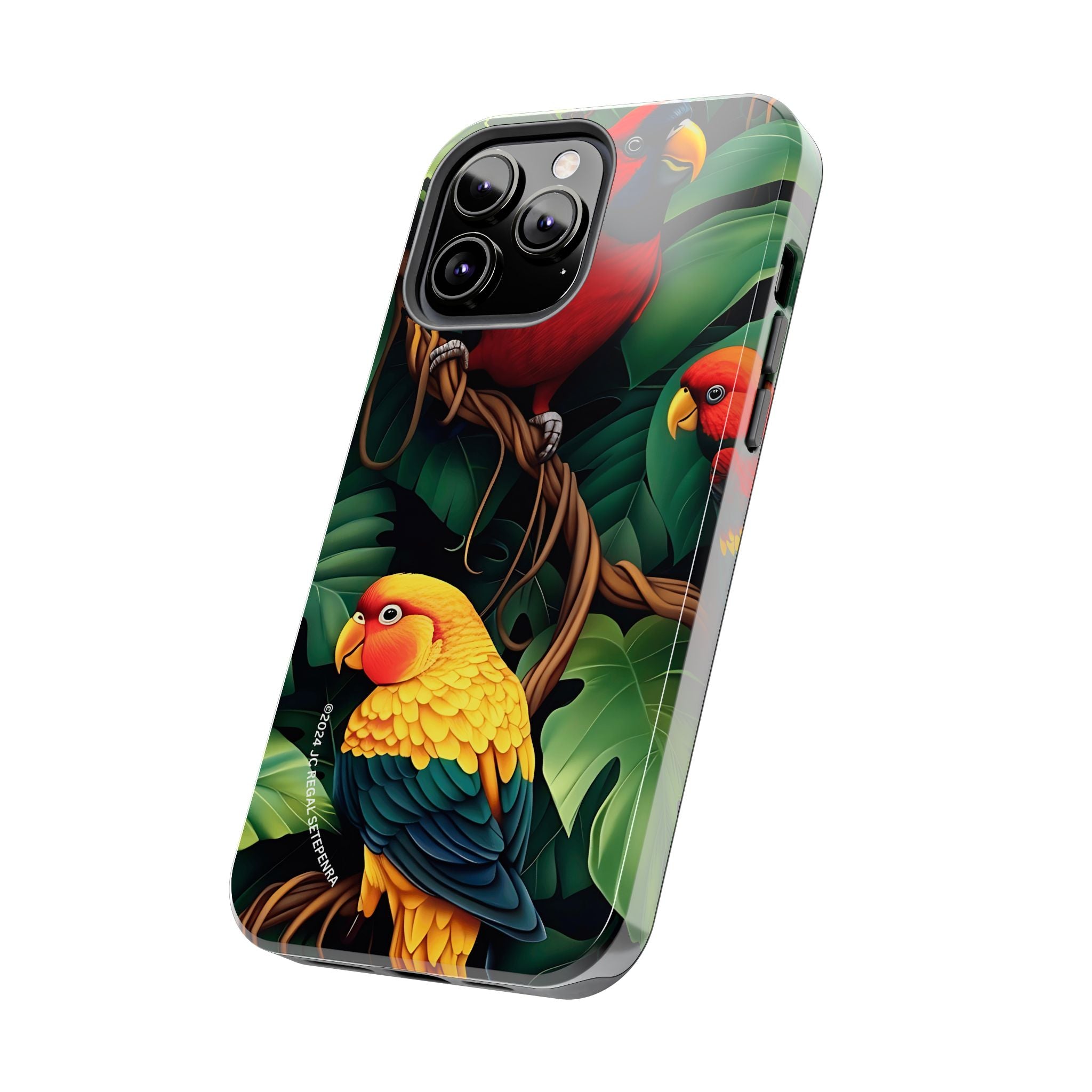 Tri-Parrot Tough Phone Case (For iPhone, Galaxy & More)