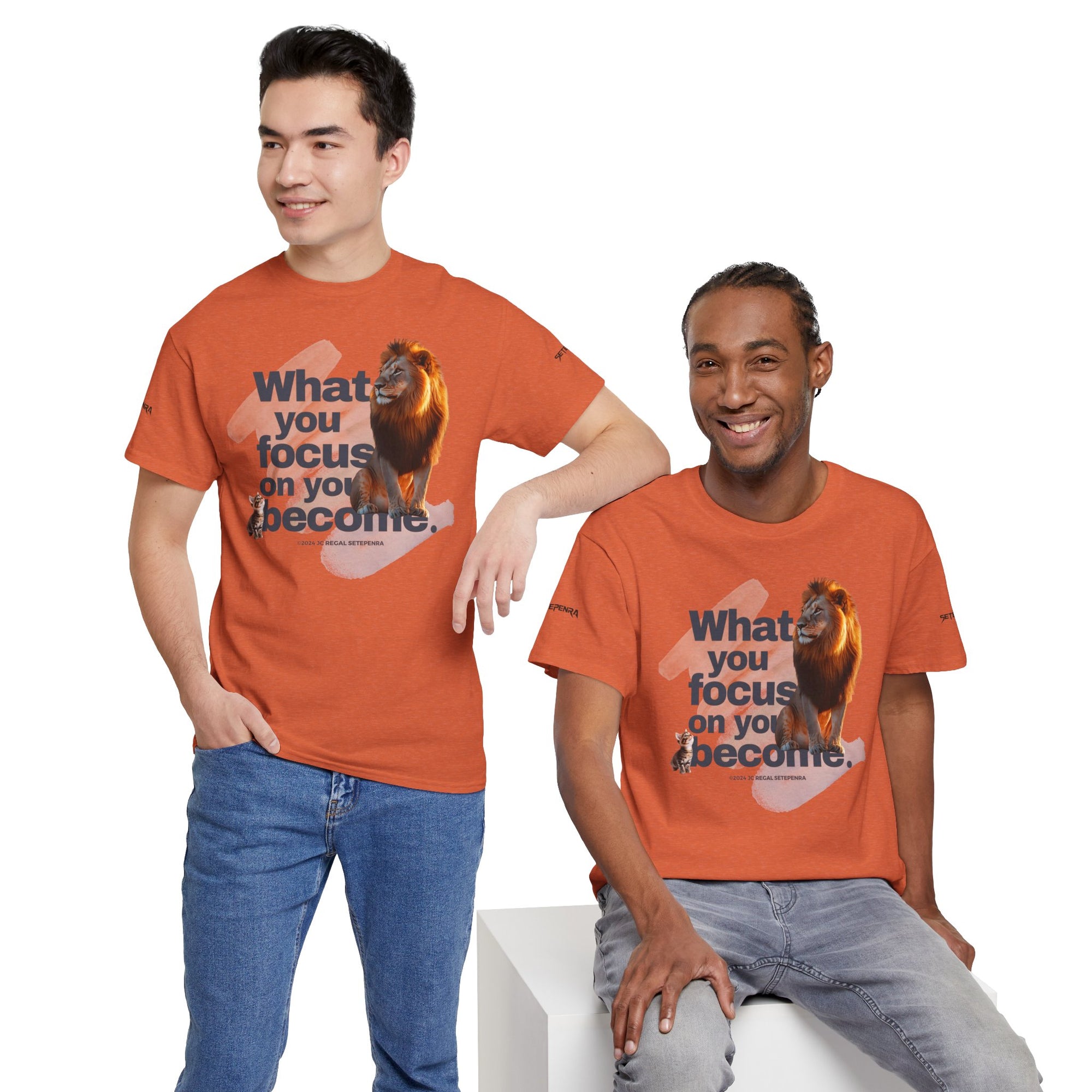 What You Focus On You Become Unisex Heavy Cotton Tee