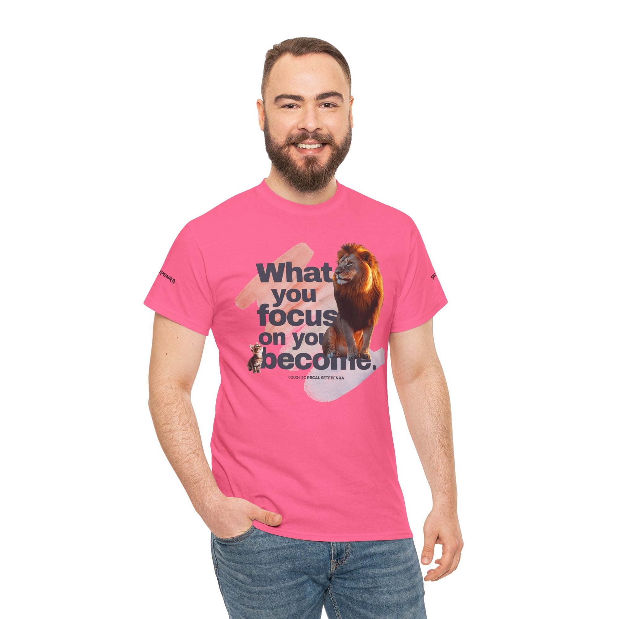 What You Focus On You Become Unisex Heavy Cotton Tee