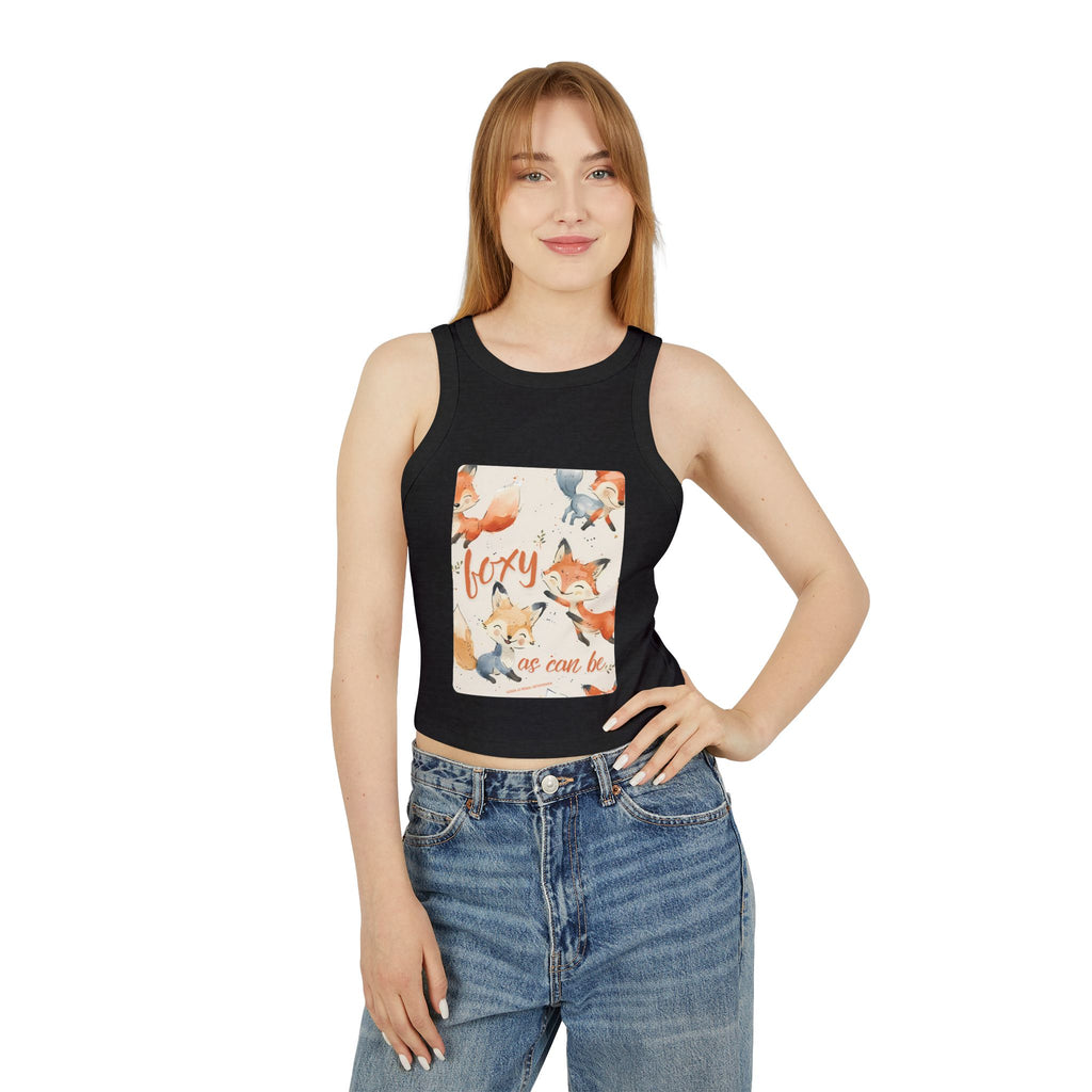 Foxy As Can Be Women's Micro Rib Racer Tank Top SETEPENRA Tank Top.