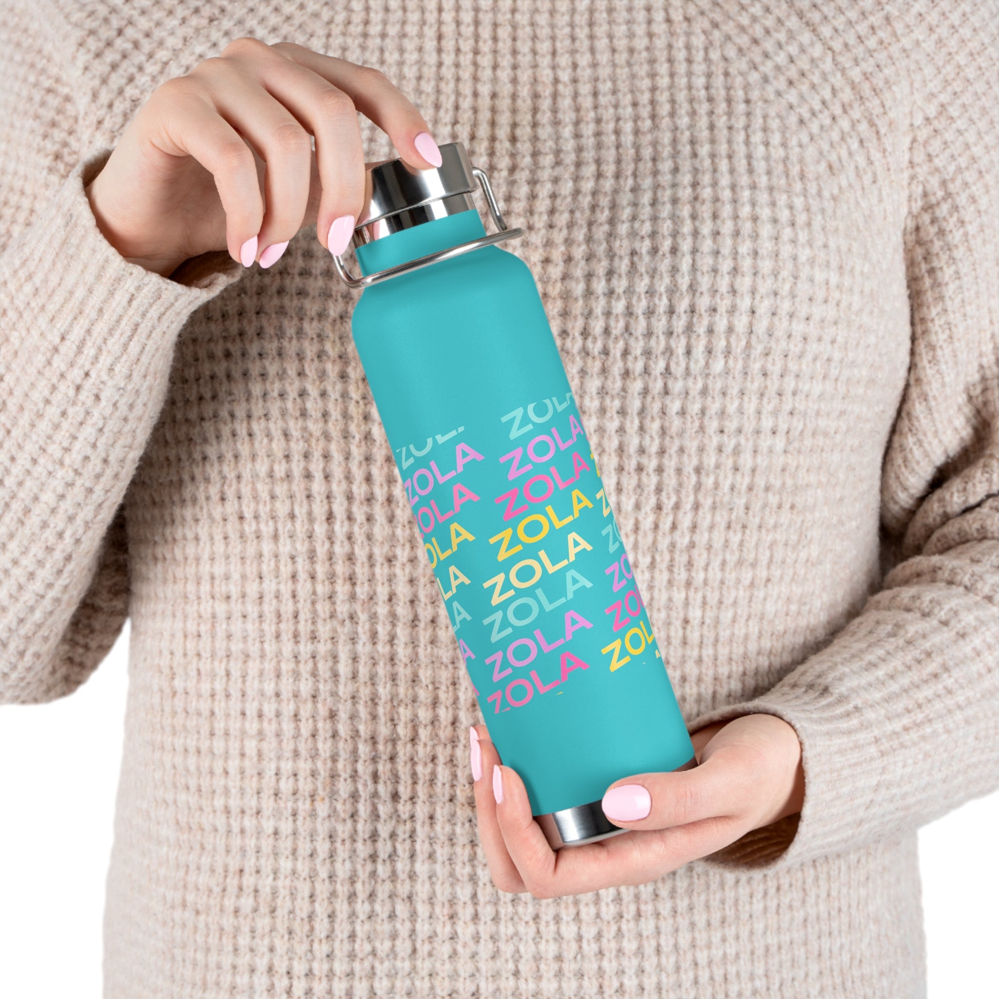 Zola Copper Vacuum Insulated Bottle, 22oz SETEPENRA Mug.